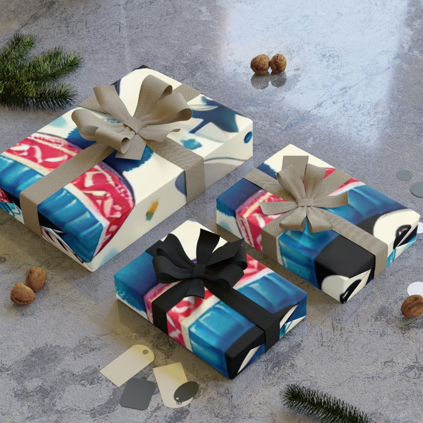 Penguins & Polar Bears - Gift Wrapping Paper Rolls, 1pc - Creatively Designed Shop
