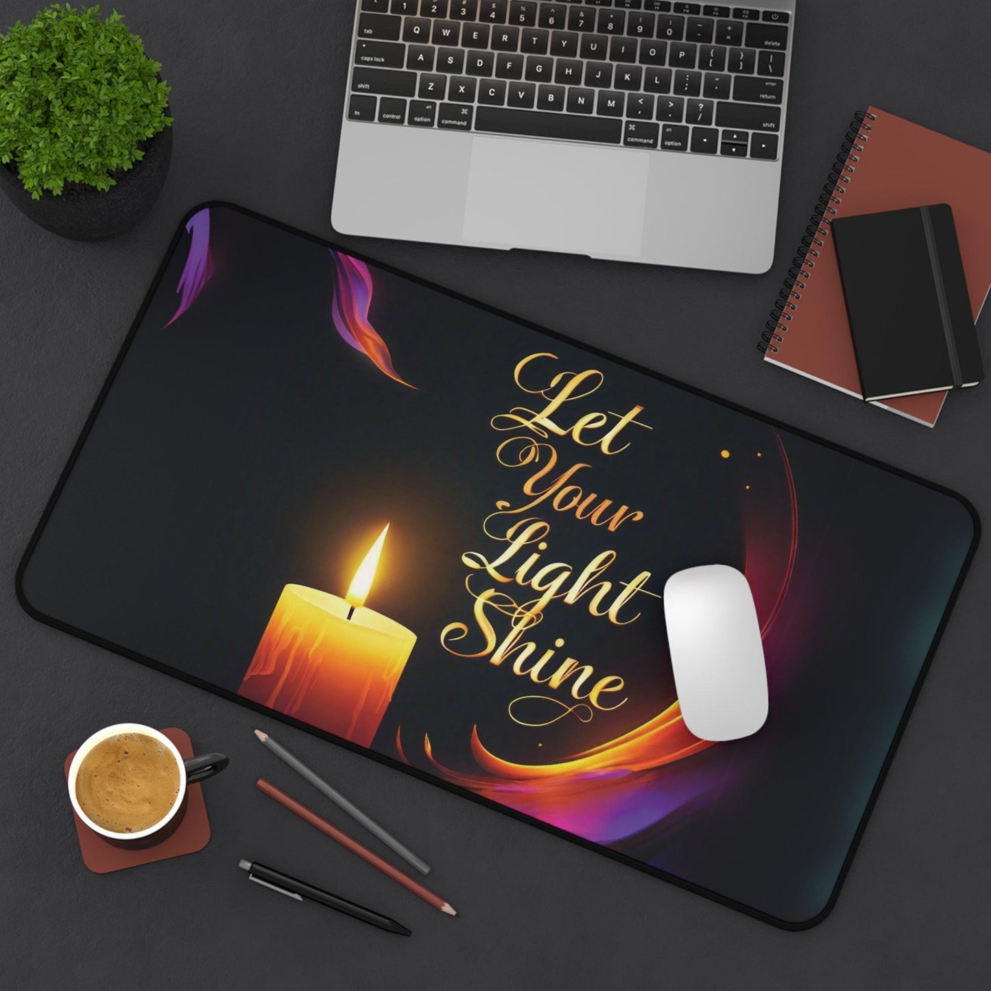 "Let Your Light Shine" - Desk Mat - Creatively Designed Shop
