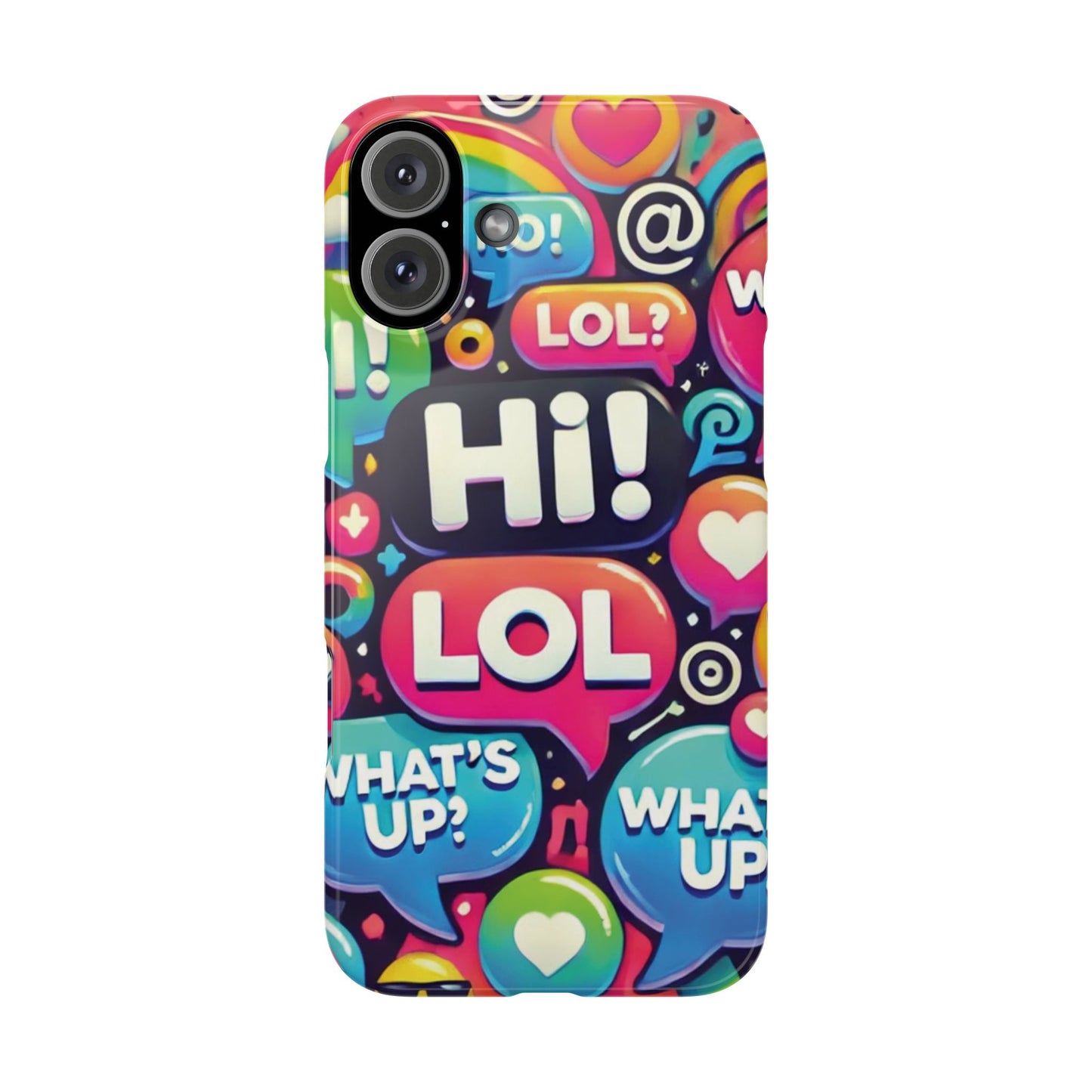 "Text Bubbles" - Slim Phone Cases - Creatively Designed Shop