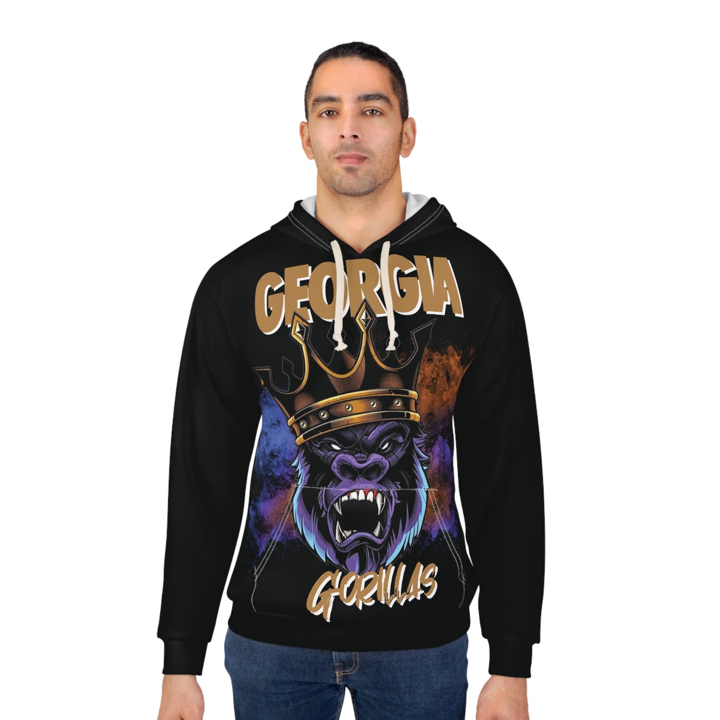 Georgia Gorillas Mist - Unisex Pullover Hoodie (AOP) - Creatively Designed Shop