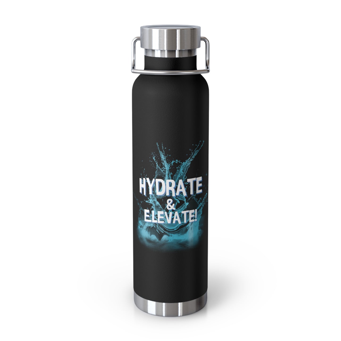 "Hydrate & Elevate" - Copper Vacuum Insulated Bottle, 22oz - Creatively Designed Shop