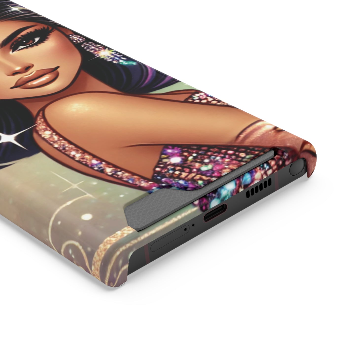 "Stunning" - Phone Case With Card Holder - Creatively Designed Shop