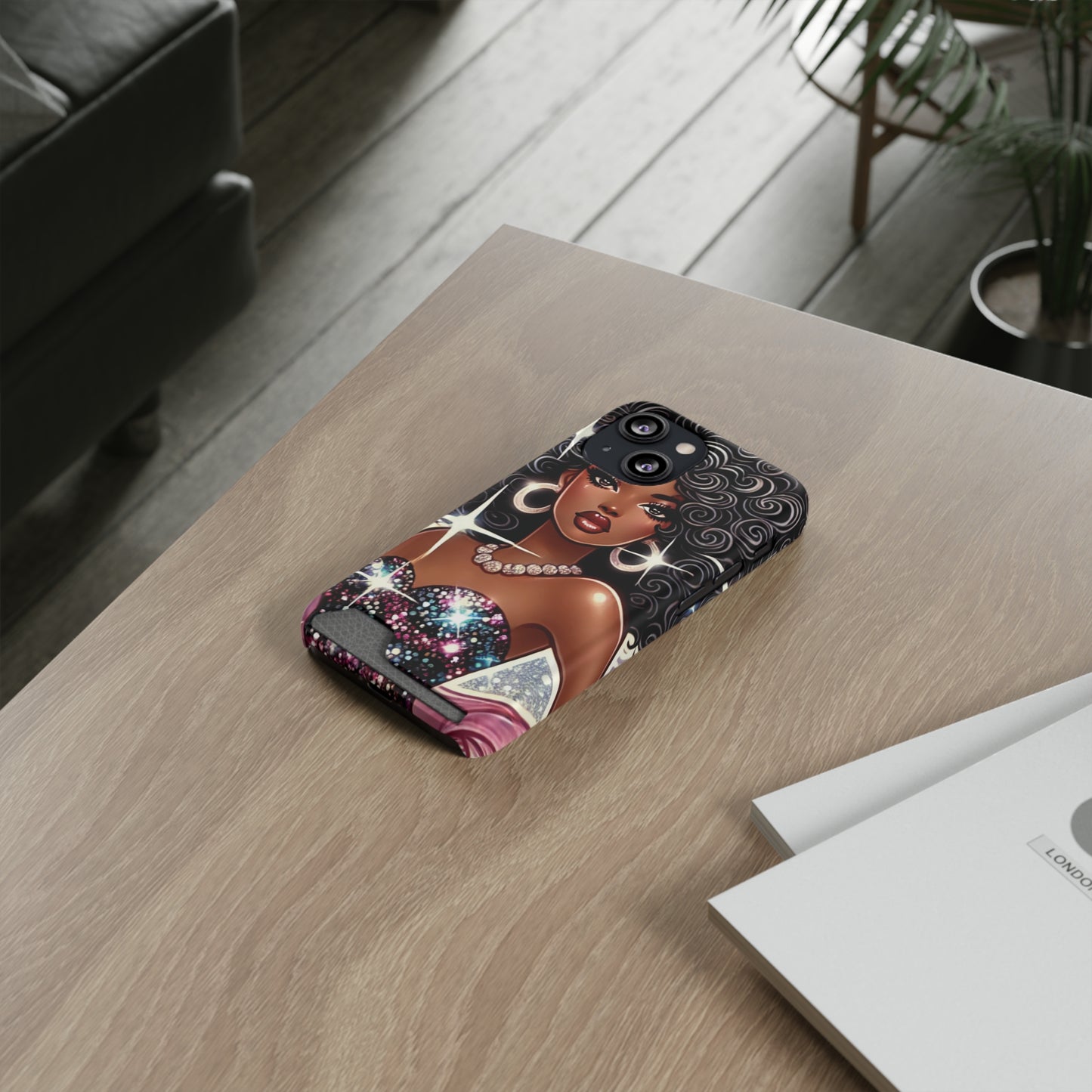 "Gorgeous" - Phone Case With Card Holder - Creatively Designed Shop