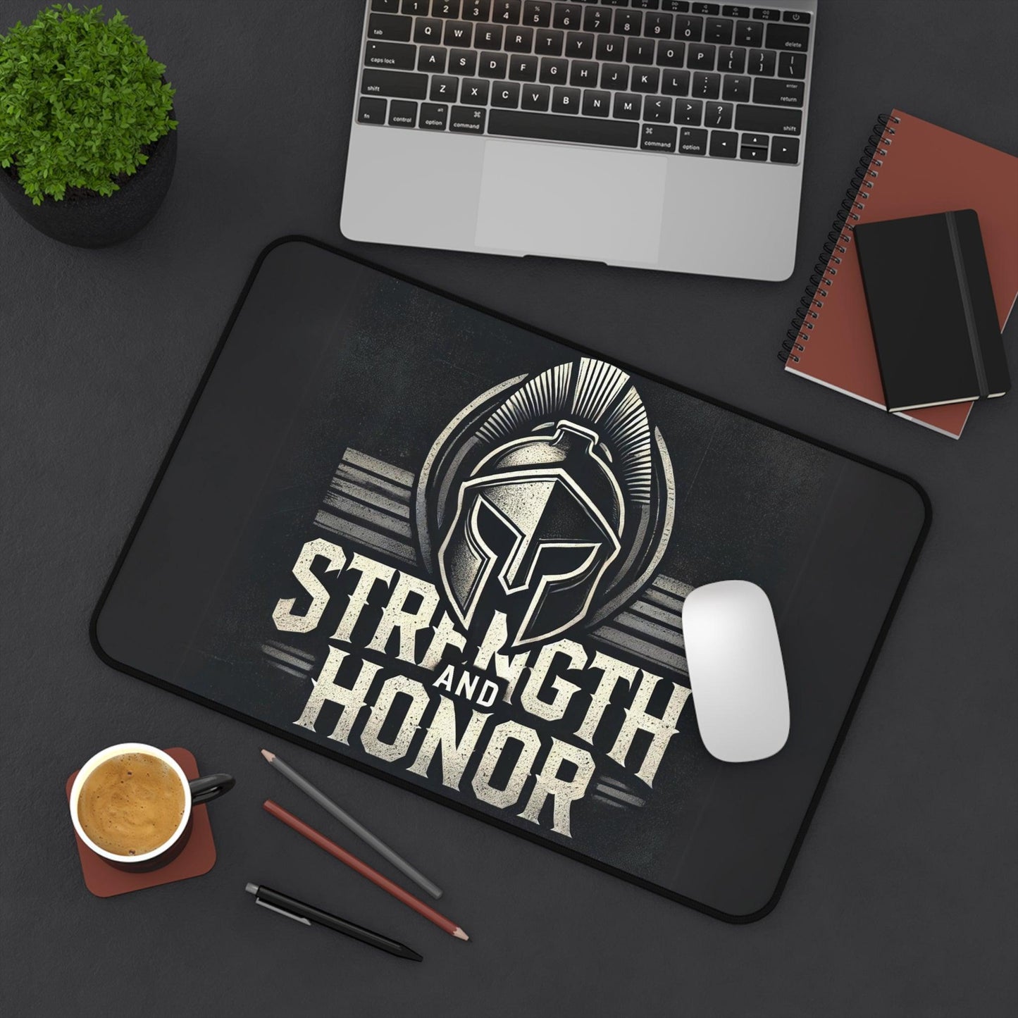 "Strength and Honor" - Desk Mat - Creatively Designed Shop