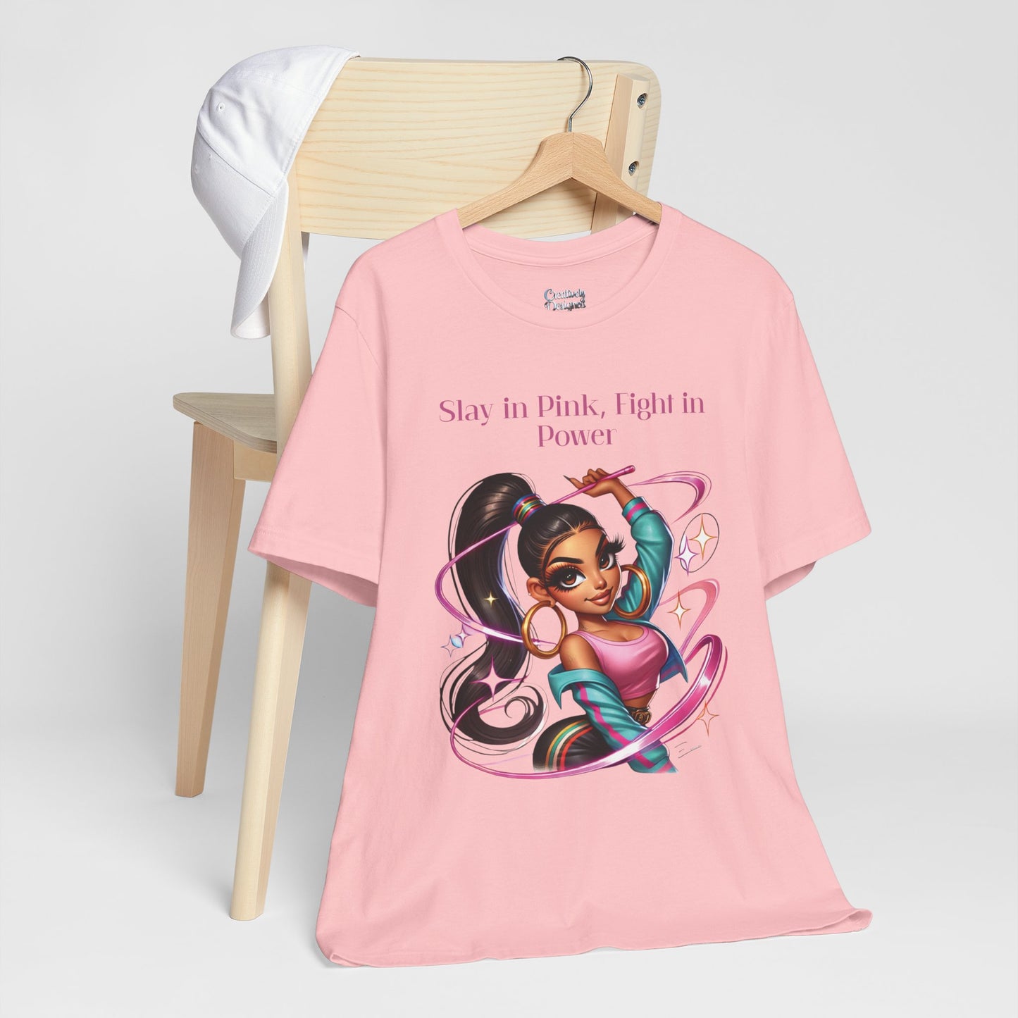Slay in Pink, Fight in Power - Unisex Jersey Short Sleeve Tee