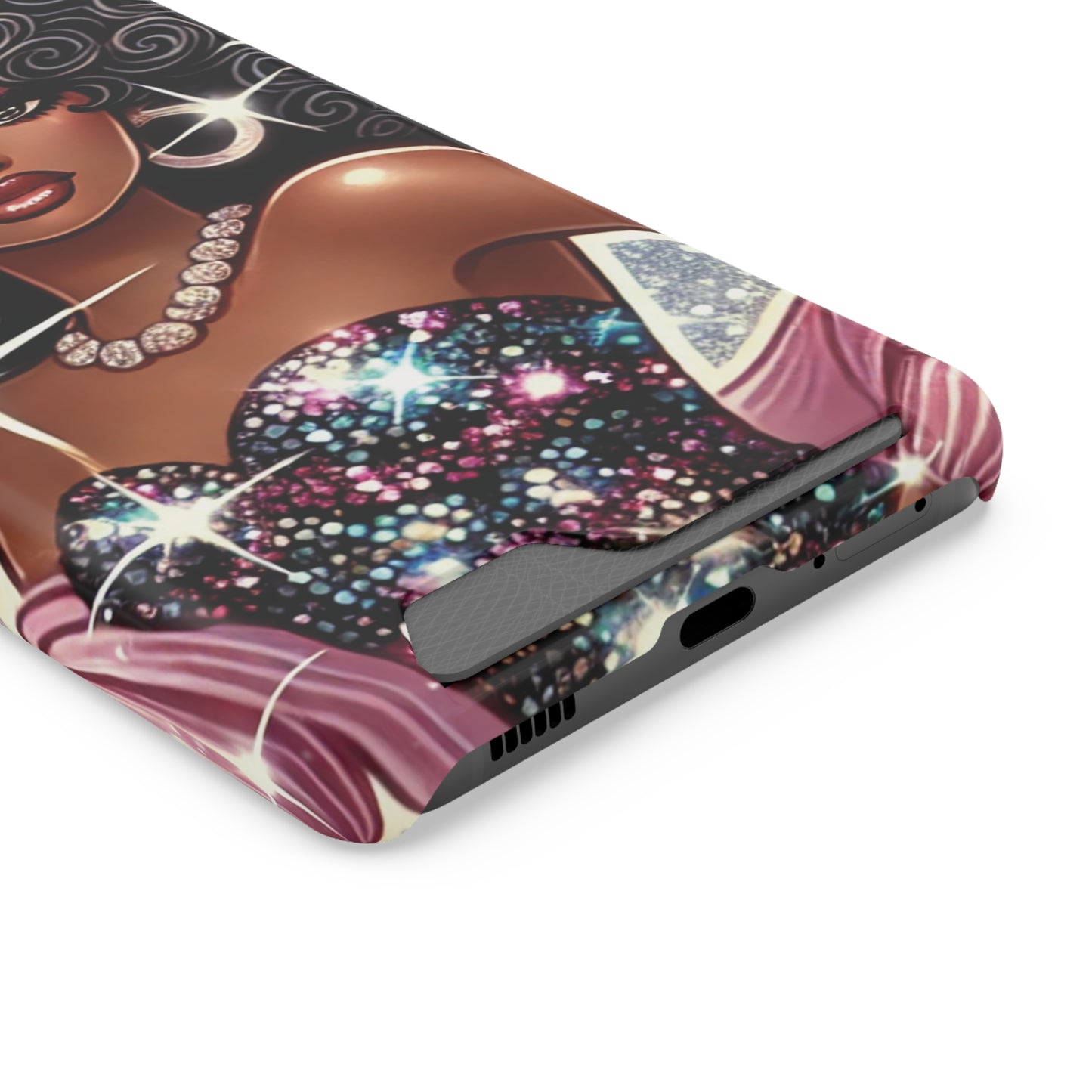 "Gorgeous" - Phone Case With Card Holder - Creatively Designed Shop