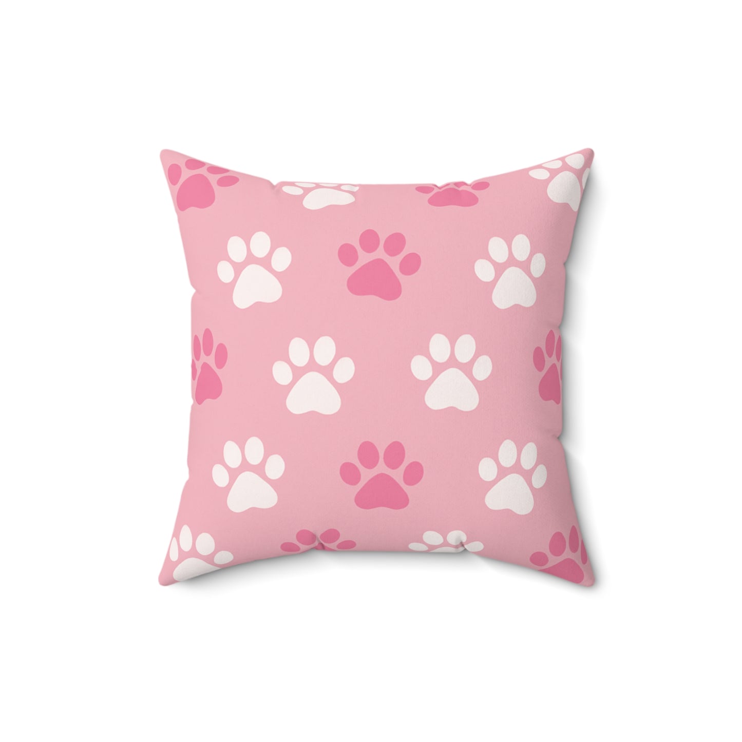 Bow Wow in Pink - Spun Polyester Square Pillow