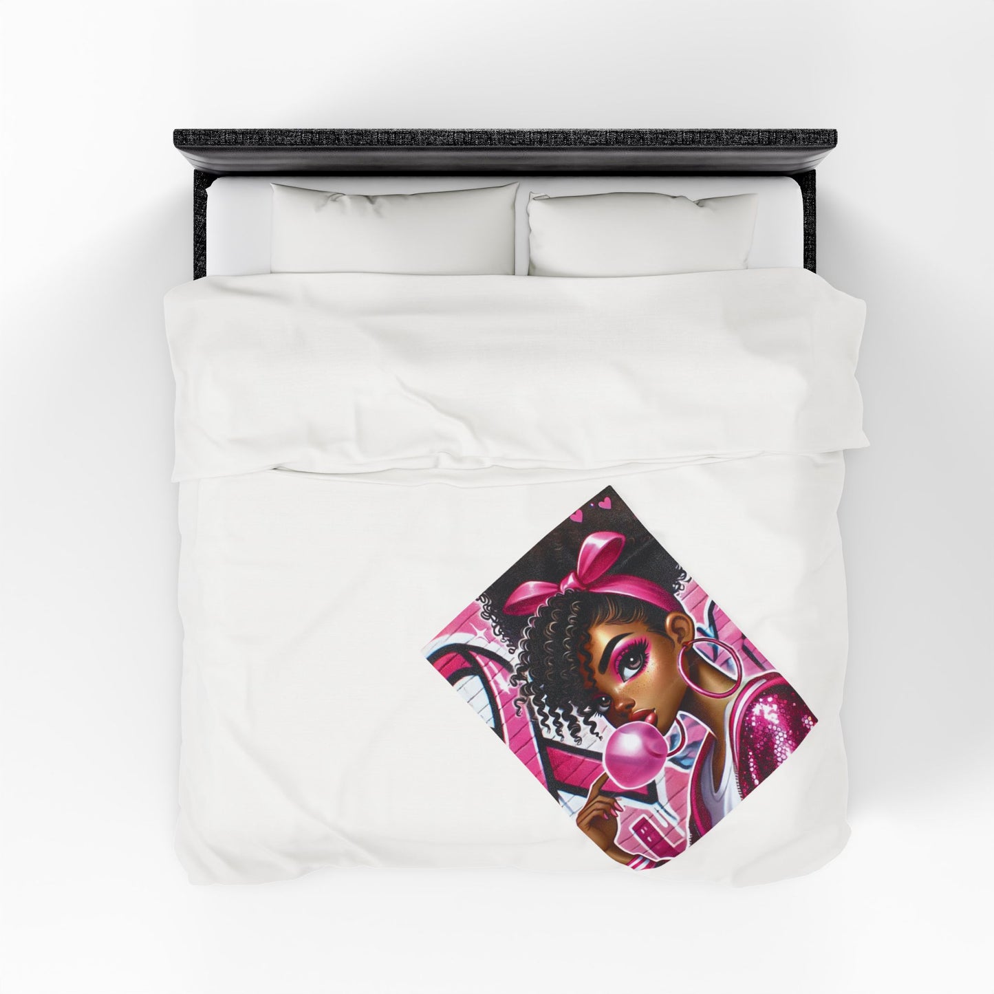 Pink Attitude - Velveteen Plush Blanket