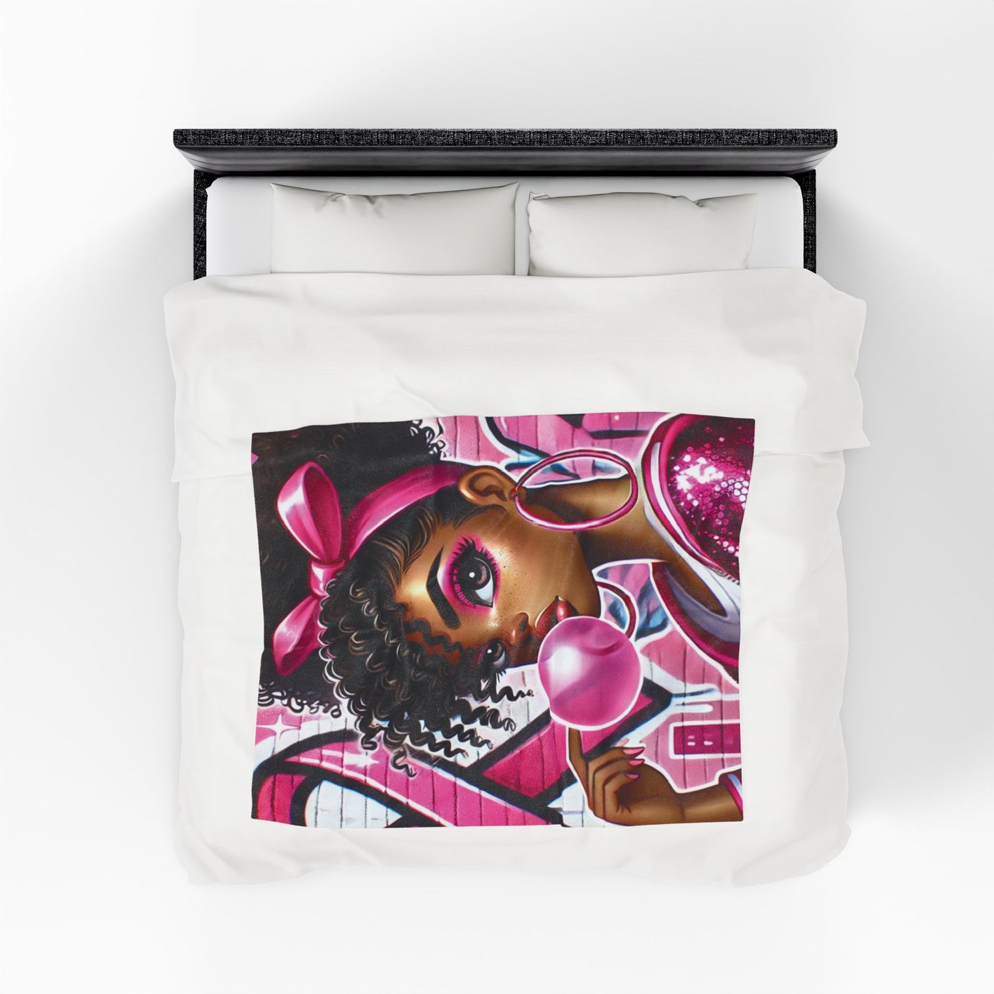 Pink Attitude - Velveteen Plush Blanket