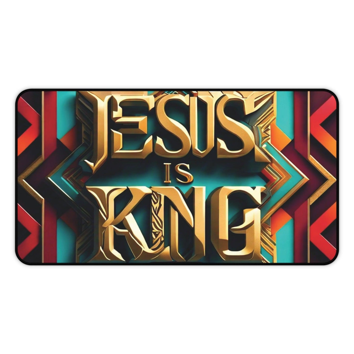 "Jesus Is King" - Desk Mat - Creatively Designed Shop