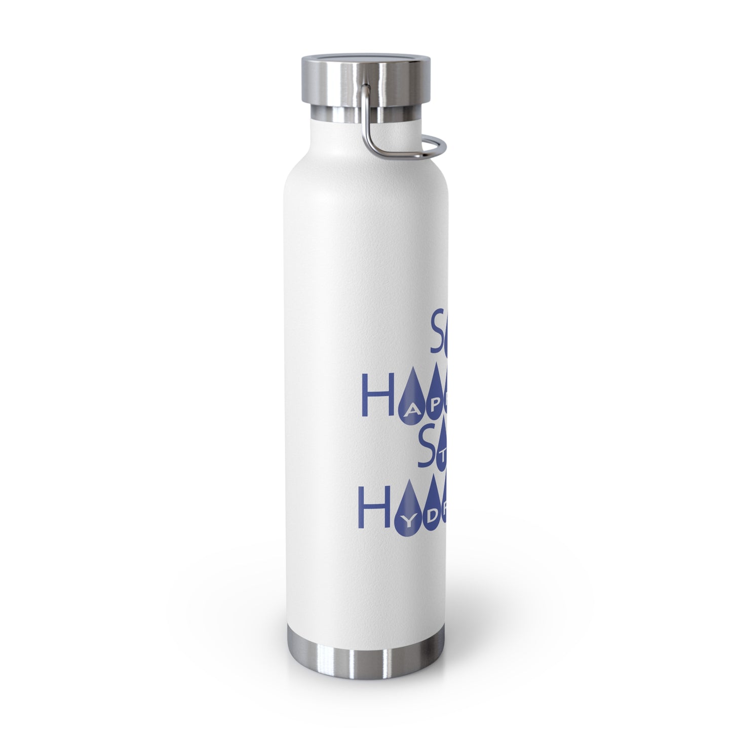 "Sip Happens, Stay Hydrated! - Copper Vacuum Insulated Bottle, 22oz - Creatively Designed Shop