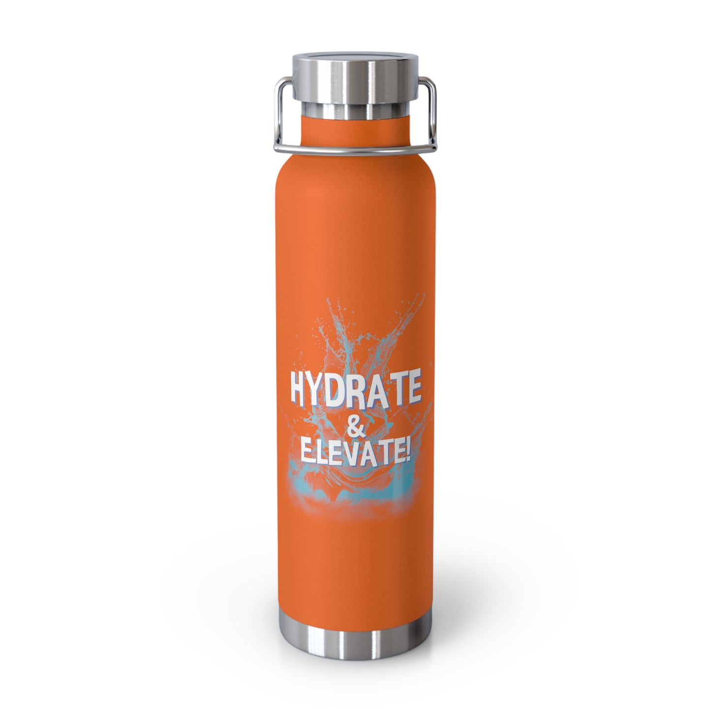 "Hydrate & Elevate" - Copper Vacuum Insulated Bottle, 22oz - Creatively Designed Shop