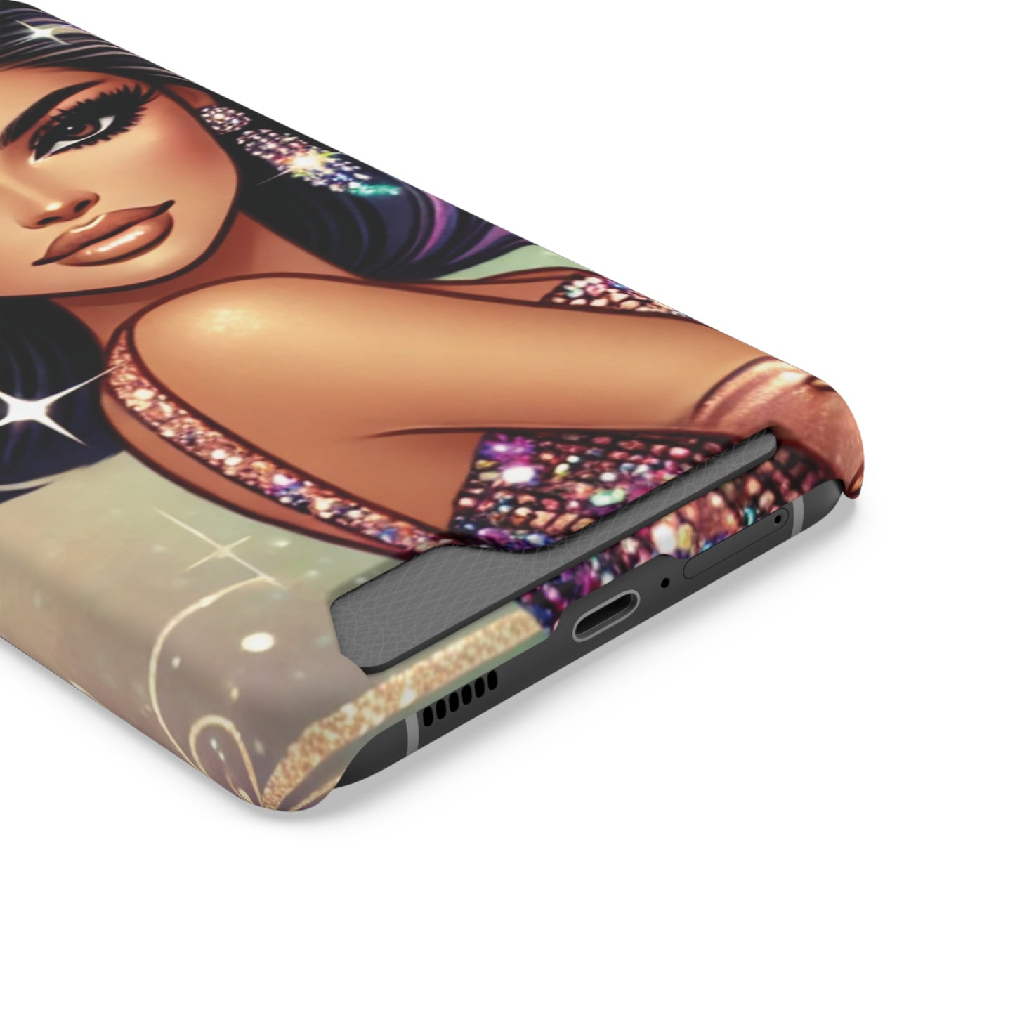 "Stunning" - Phone Case With Card Holder - Creatively Designed Shop