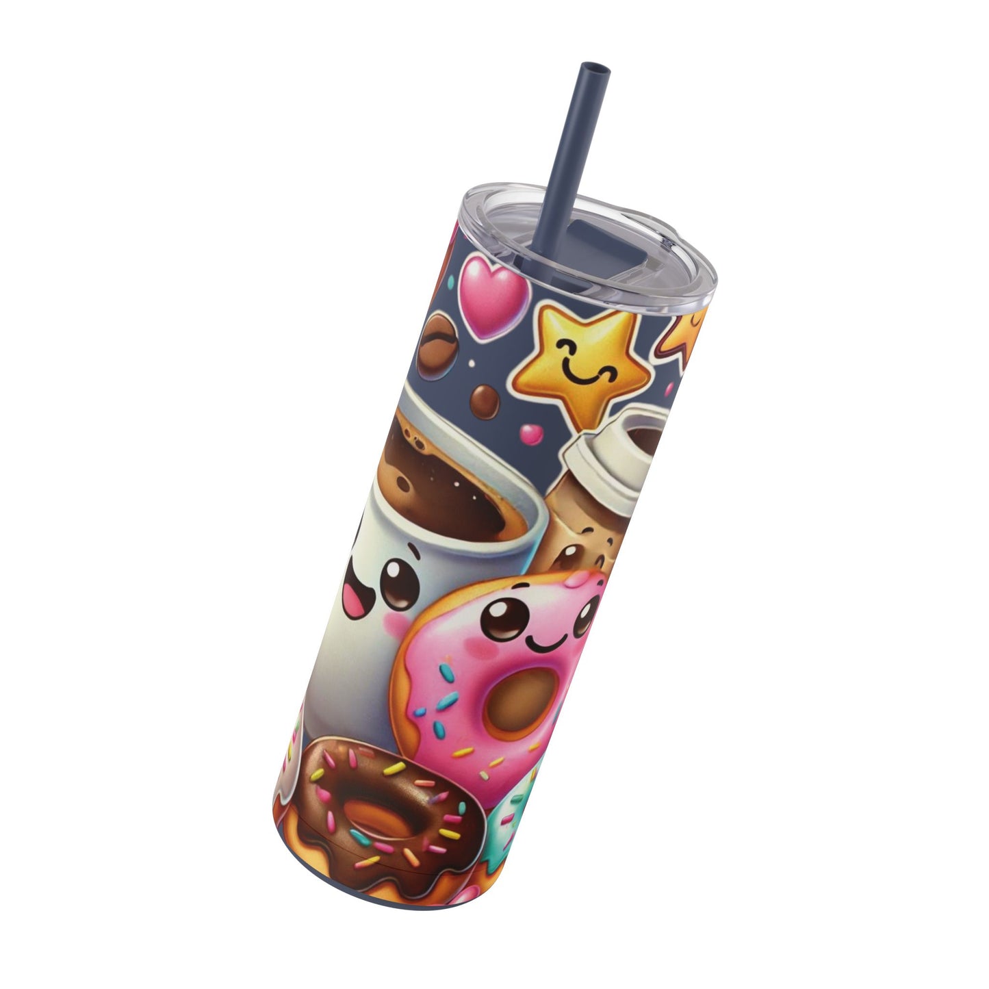 Coffee & Donuts - Maars Maker Skinny Matte Tumbler, 20oz - Creatively Designed Shop