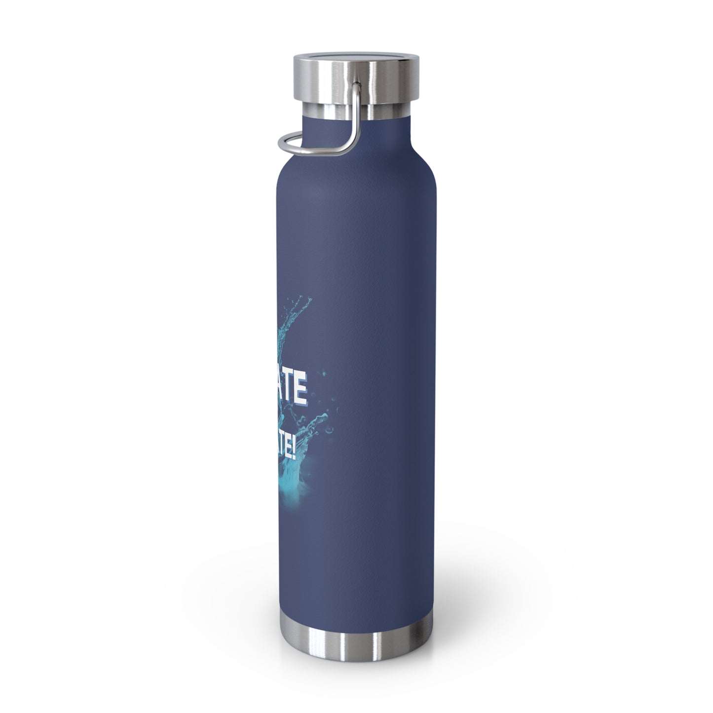 "Hydrate & Elevate" - Copper Vacuum Insulated Bottle, 22oz - Creatively Designed Shop
