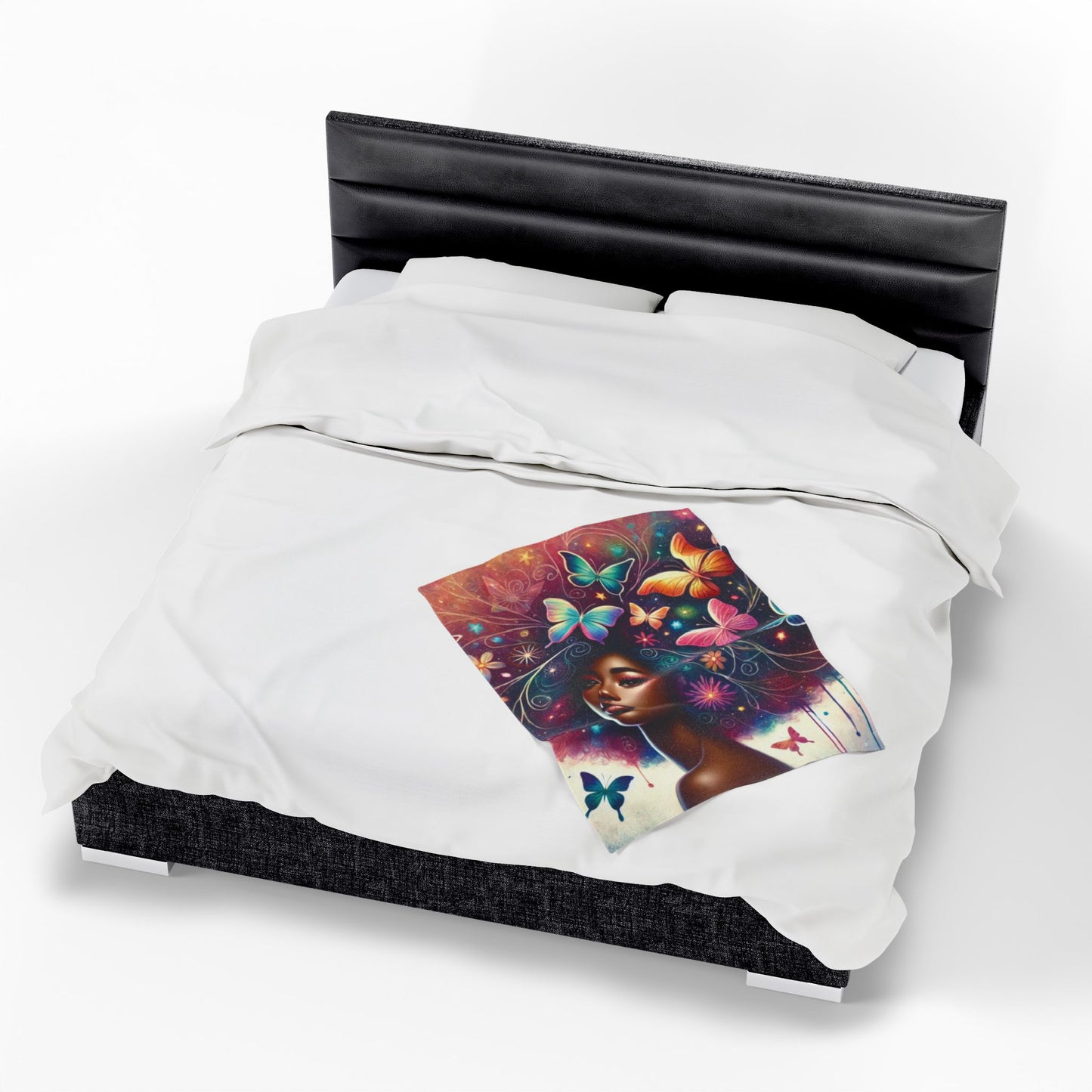 Butterfly Crowned - Velveteen Plush Blanket