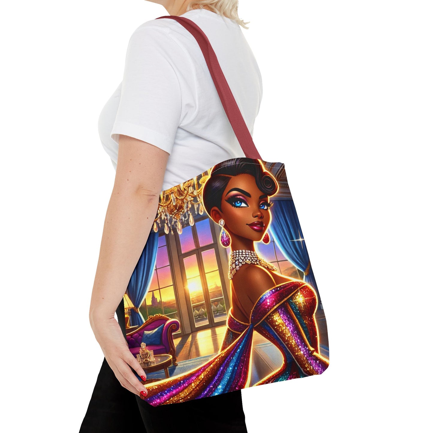 "Elegance Suits Me" - Tote Bag (AOP) - Creatively Designed Shop