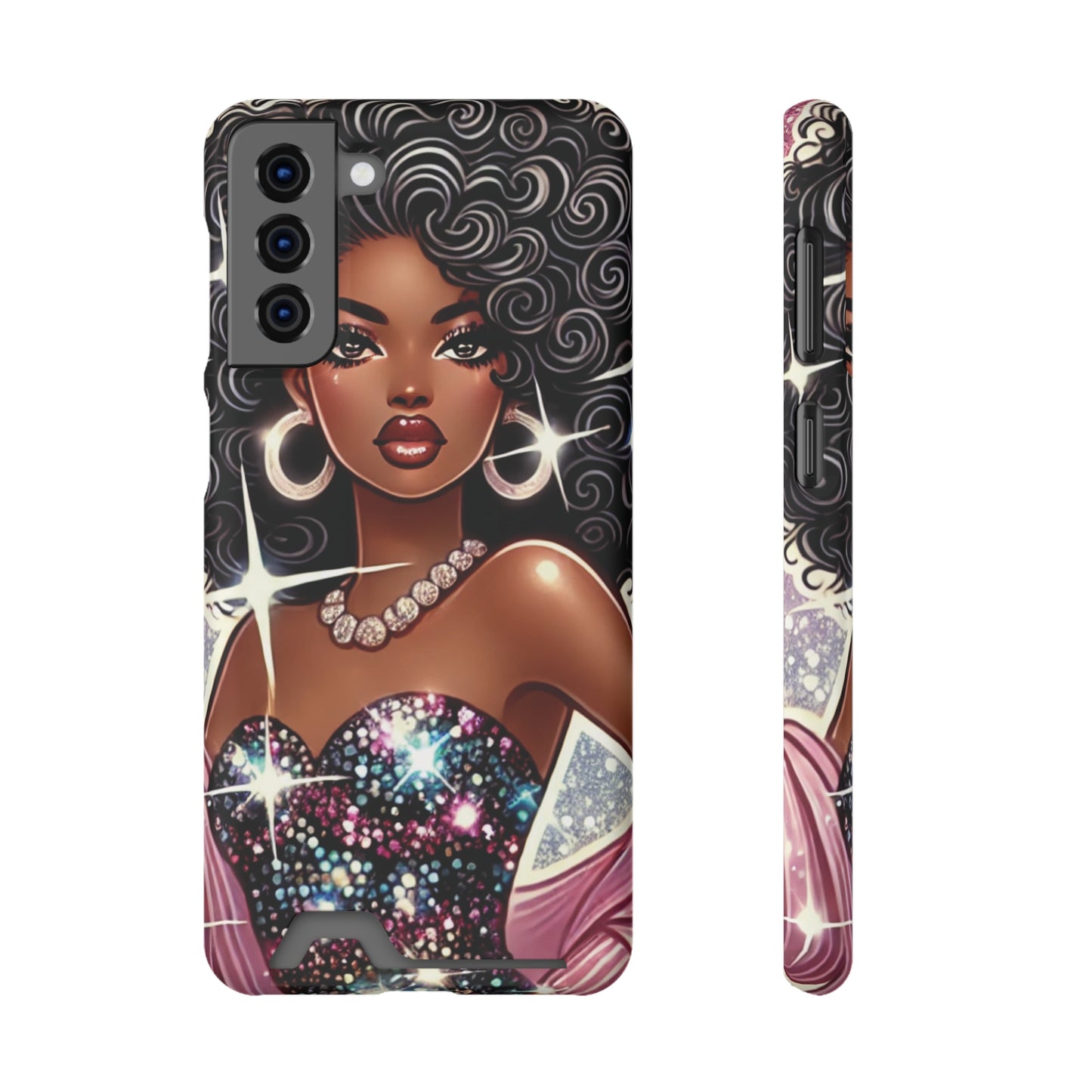 "Gorgeous" - Phone Case With Card Holder - Creatively Designed Shop