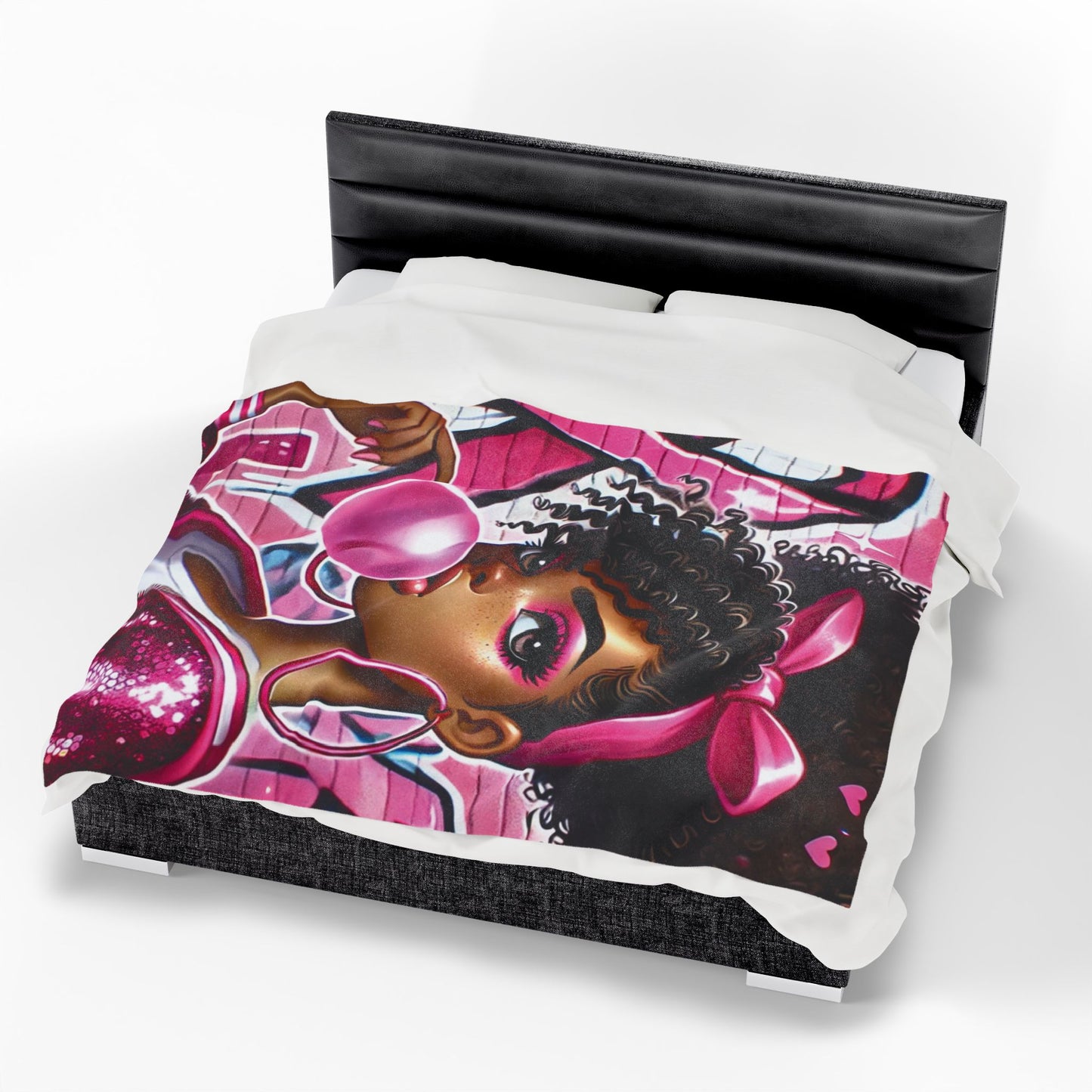 Pink Attitude - Velveteen Plush Blanket