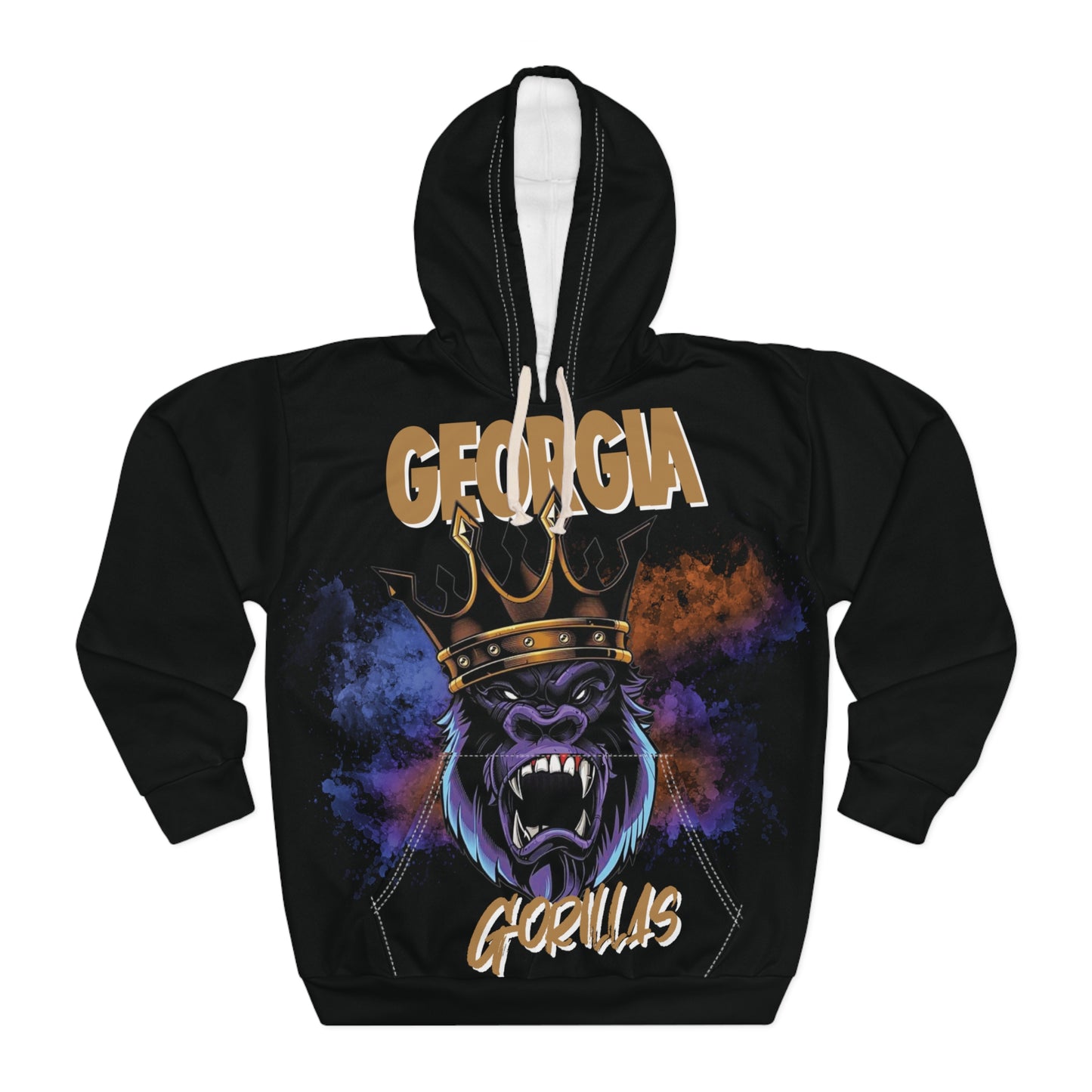 Georgia Gorillas Mist - Unisex Pullover Hoodie (AOP) - Creatively Designed Shop