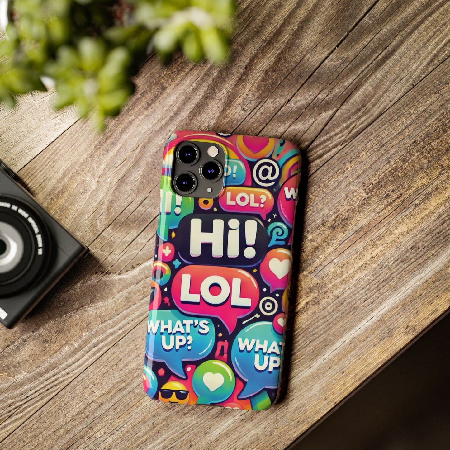 "Text Bubbles" - Slim Phone Cases - Creatively Designed Shop