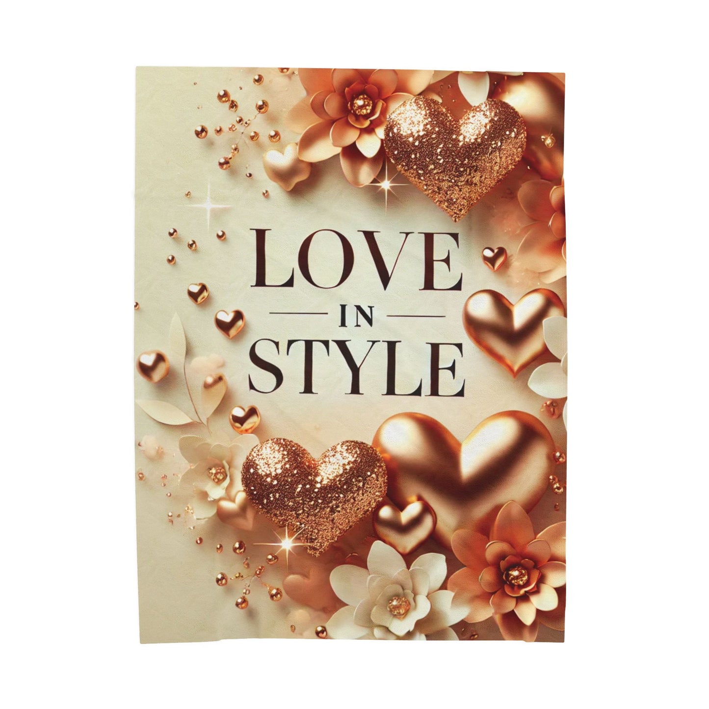 Love In Style - Velveteen Plush Blanket