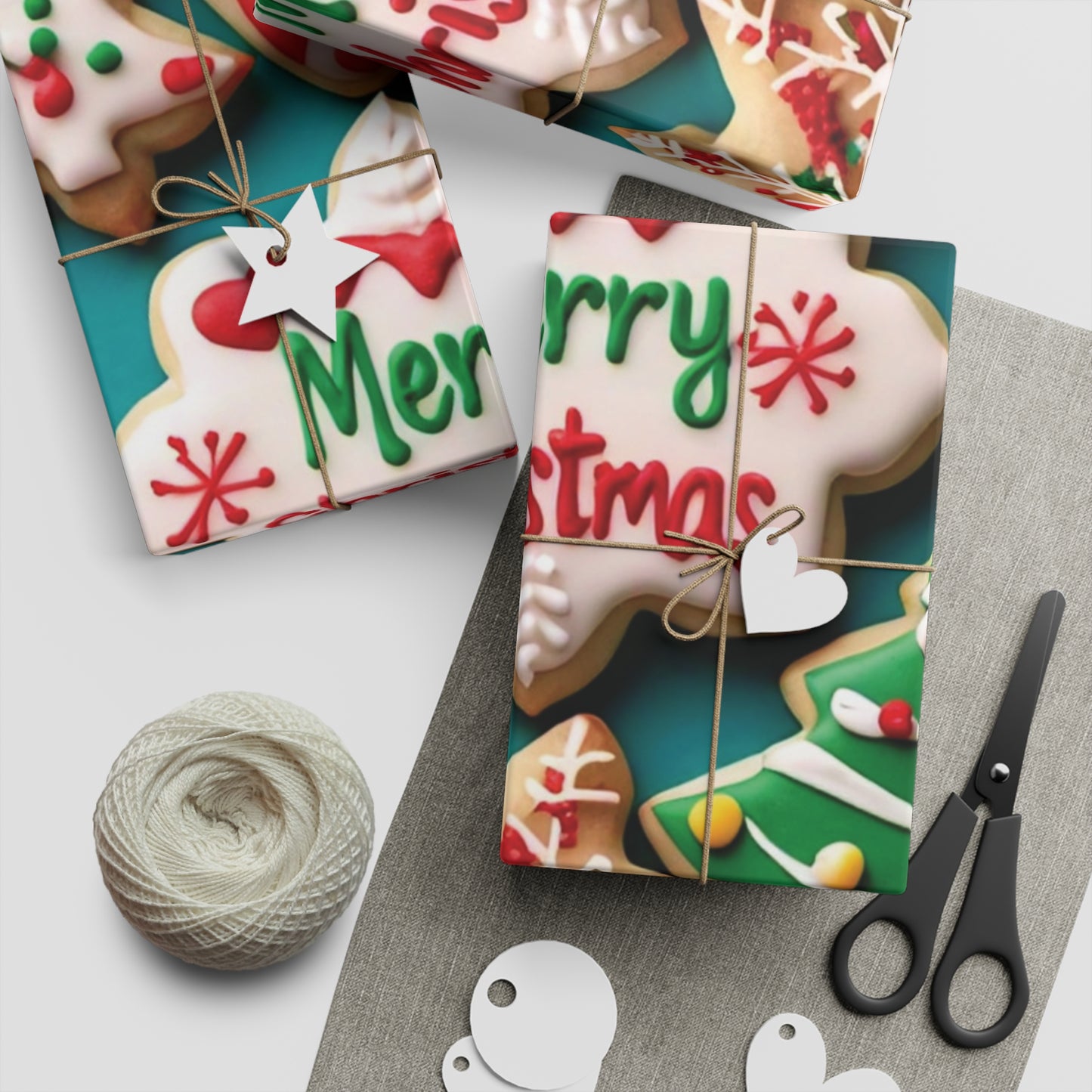 Christmas Cookies & Treats - Gift Wrapping Paper Sheets, 1pc - Creatively Designed Shop