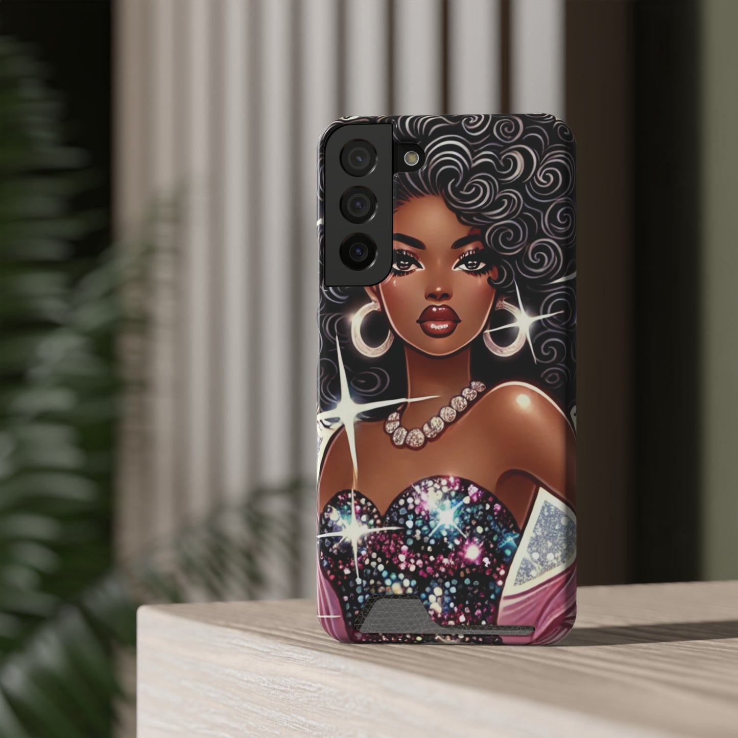 "Gorgeous" - Phone Case With Card Holder - Creatively Designed Shop