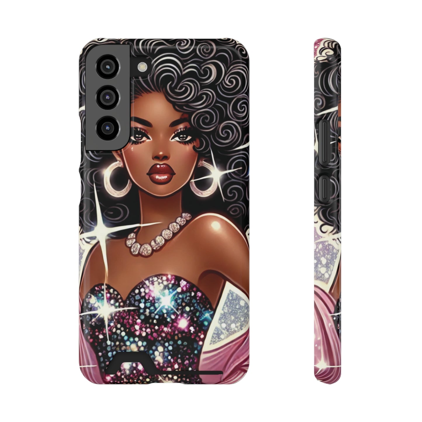 "Gorgeous" - Phone Case With Card Holder - Creatively Designed Shop