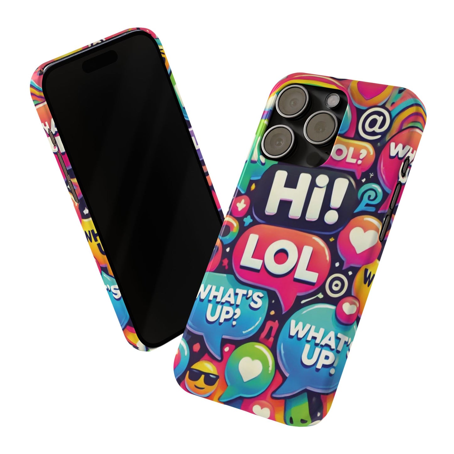 "Text Bubbles" - Slim Phone Cases - Creatively Designed Shop