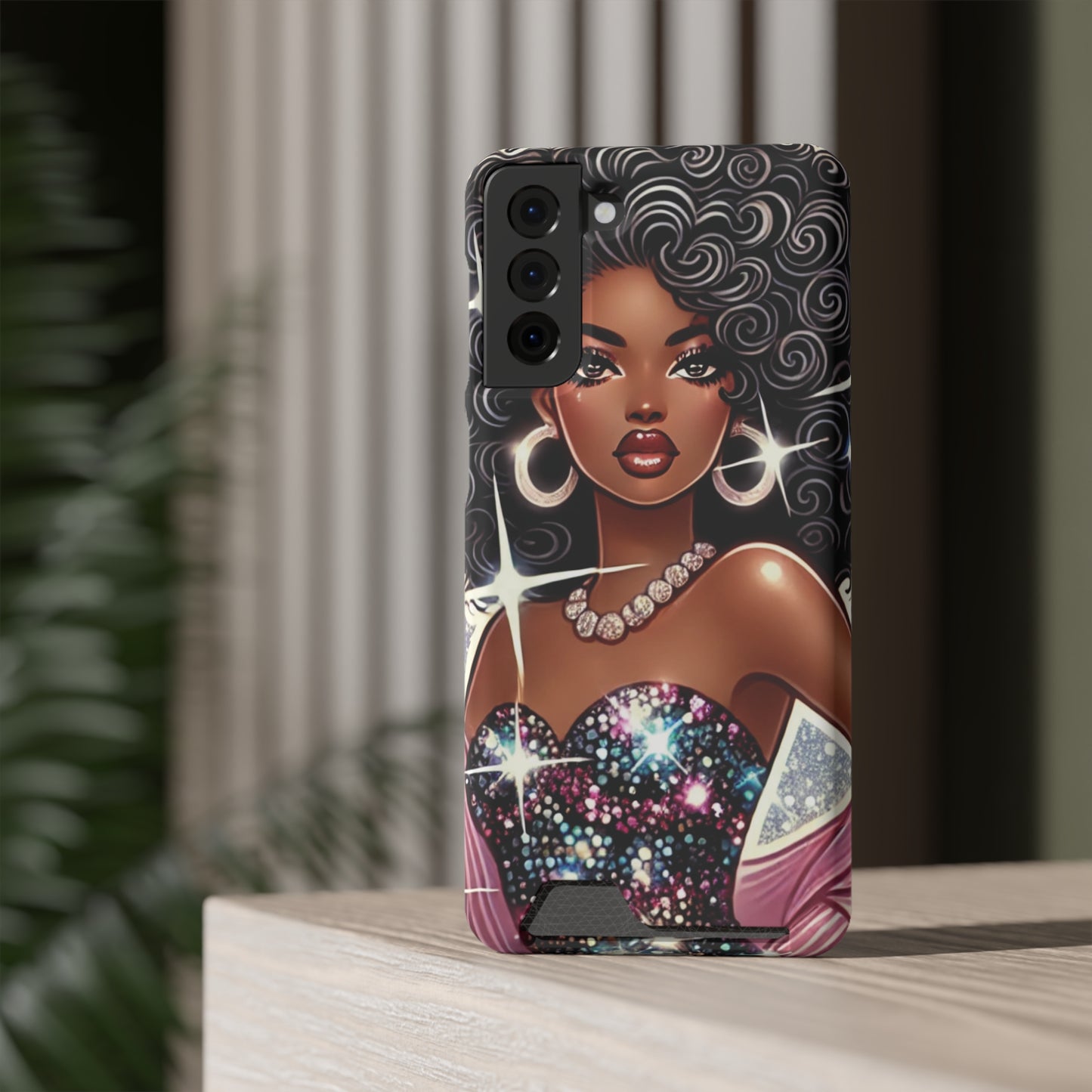 "Gorgeous" - Phone Case With Card Holder - Creatively Designed Shop
