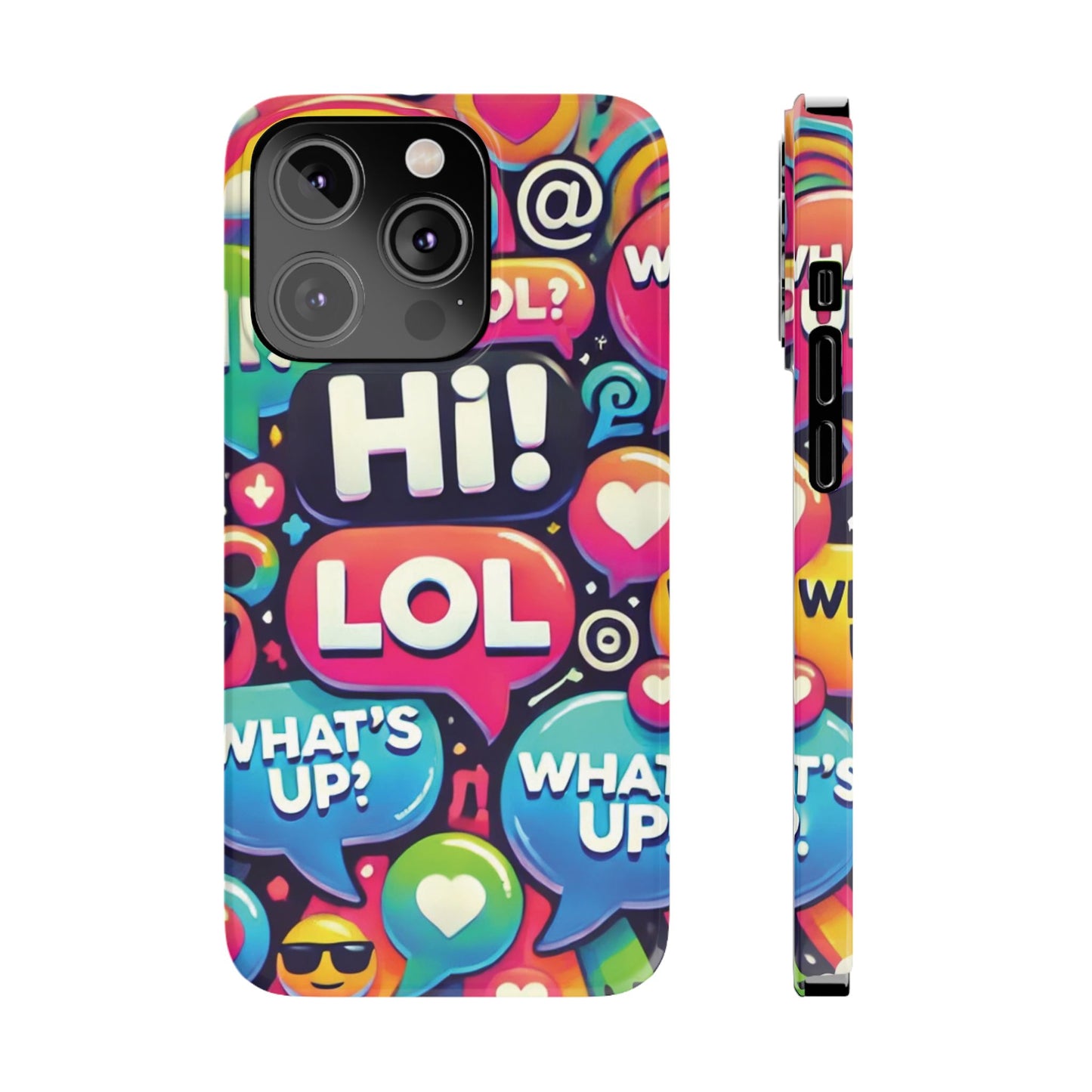 "Text Bubbles" - Slim Phone Cases - Creatively Designed Shop
