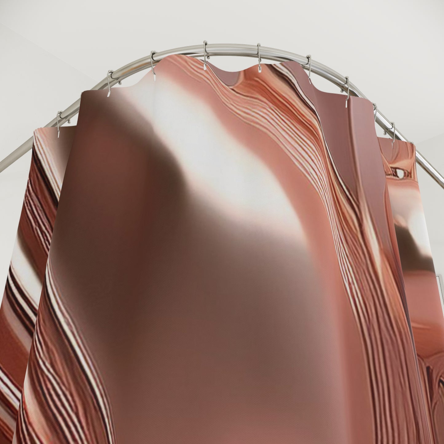 Rose Gold Metallic Drip - Shower Curtain