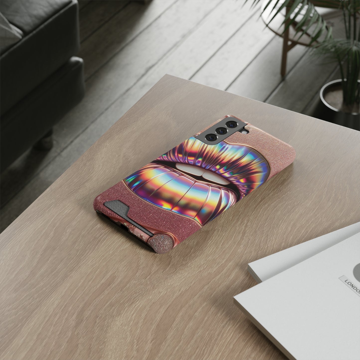 "Bronze Kiss" - Phone Case With Card Holder - Creatively Designed Shop