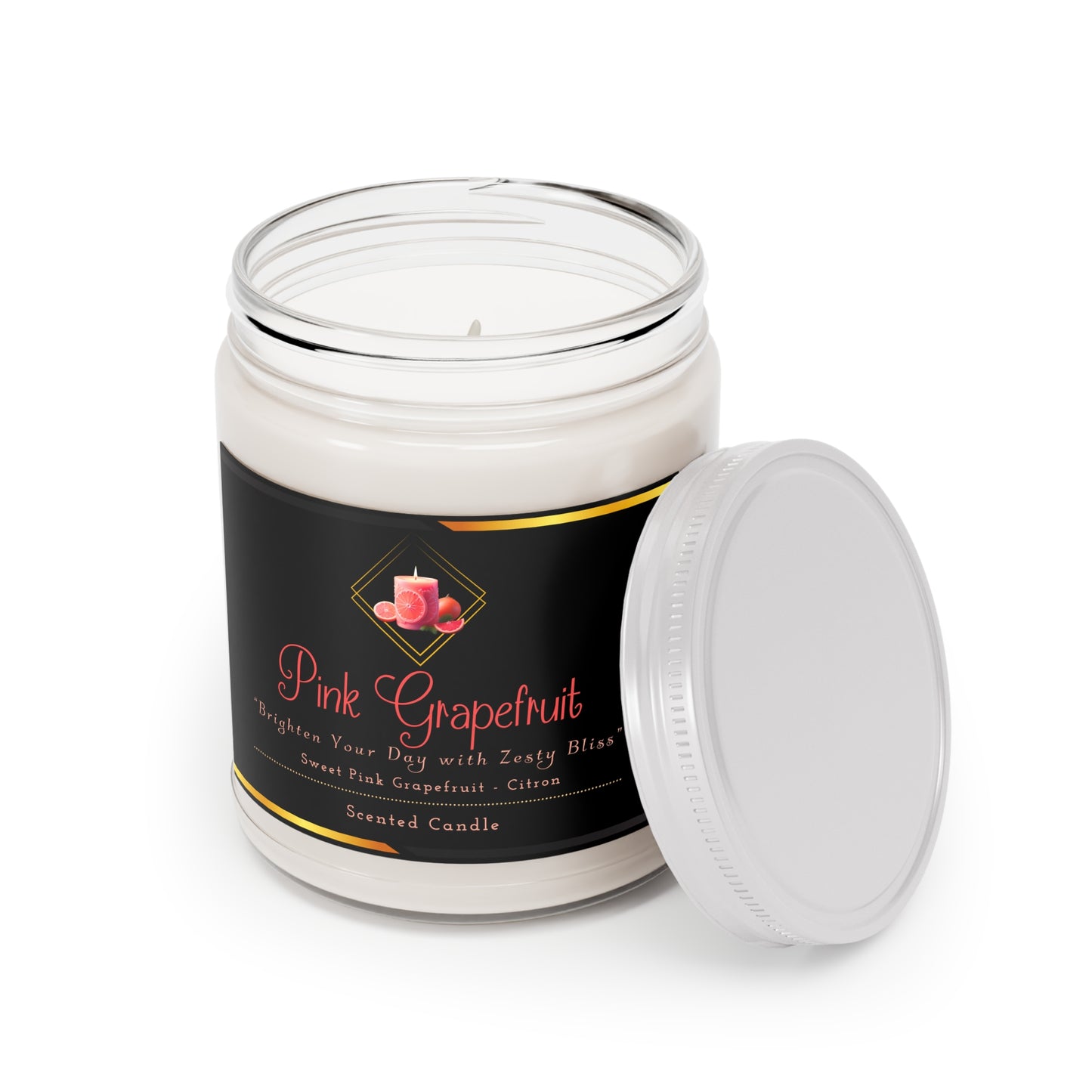 Pink Grapefruit - Scented Candles, 9oz - Creatively Designed Shop
