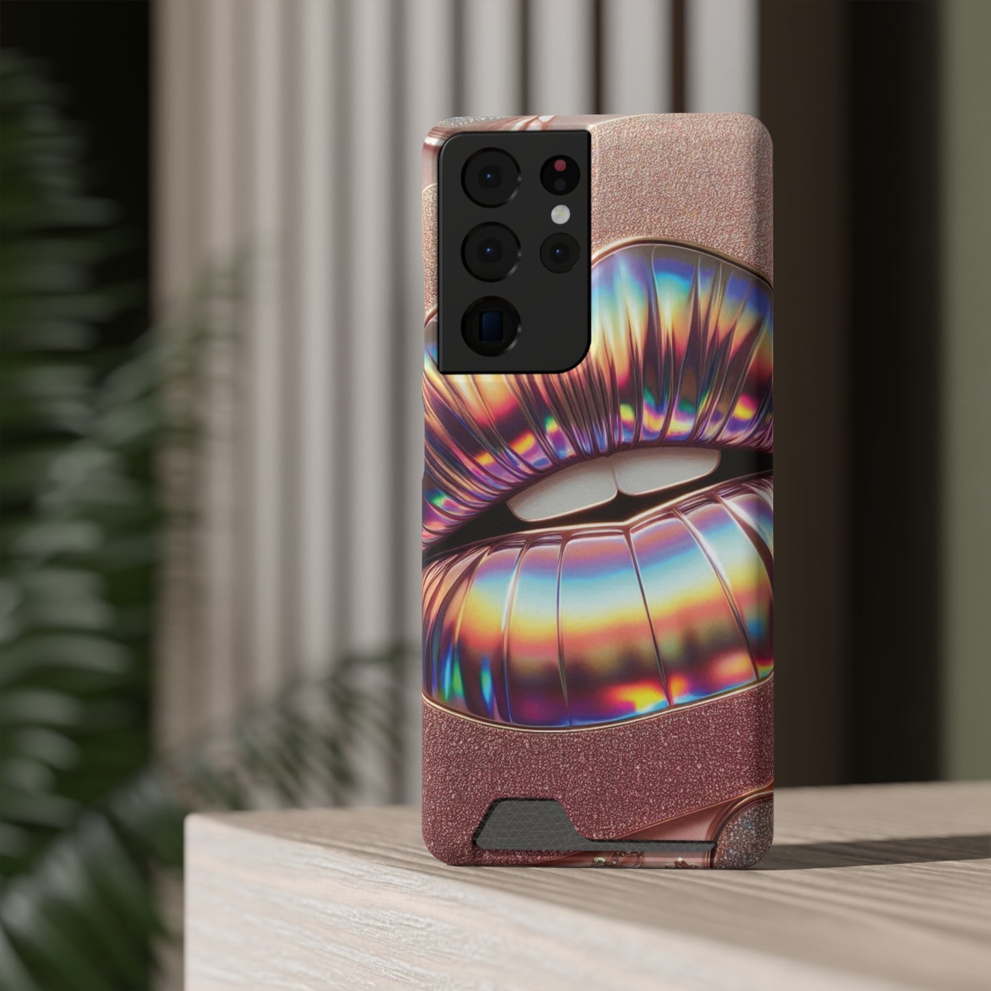 "Bronze Kiss" - Phone Case With Card Holder - Creatively Designed Shop