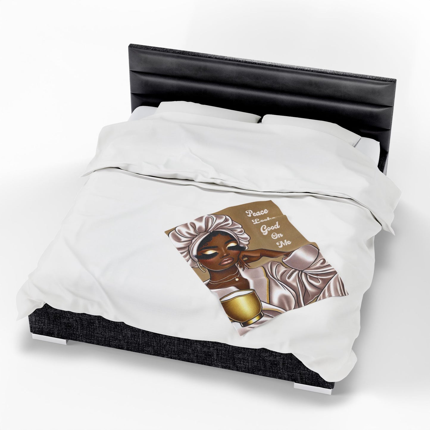 Peace Looks Good On Me - Velveteen Plush Blanket