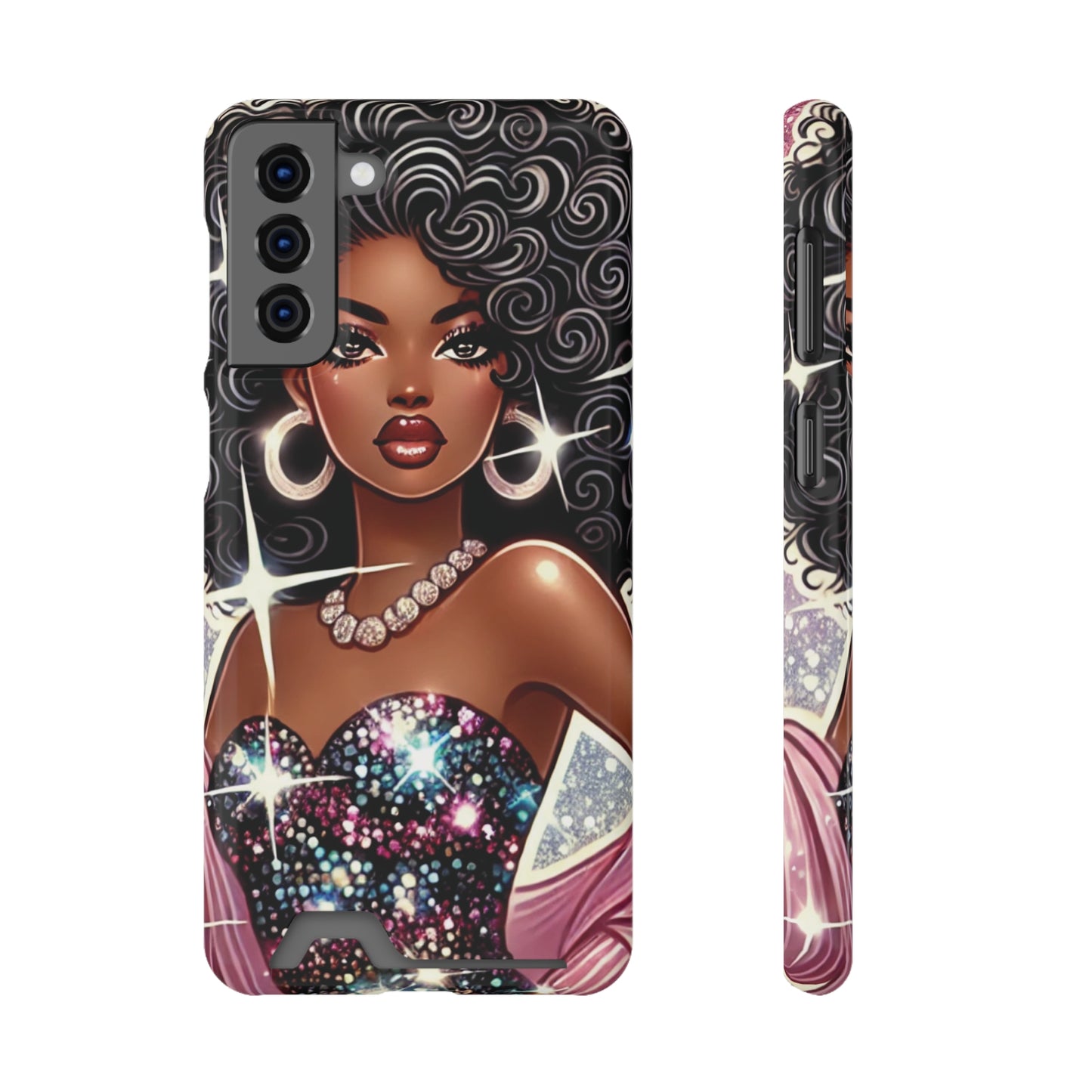 "Gorgeous" - Phone Case With Card Holder - Creatively Designed Shop