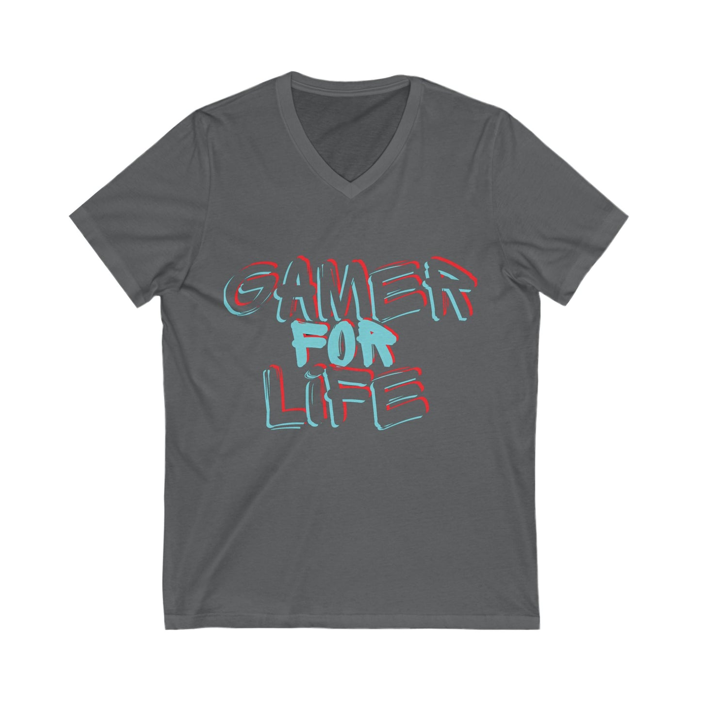 Gamer for Life - Unisex Jersey Short Sleeve V-Neck Tee