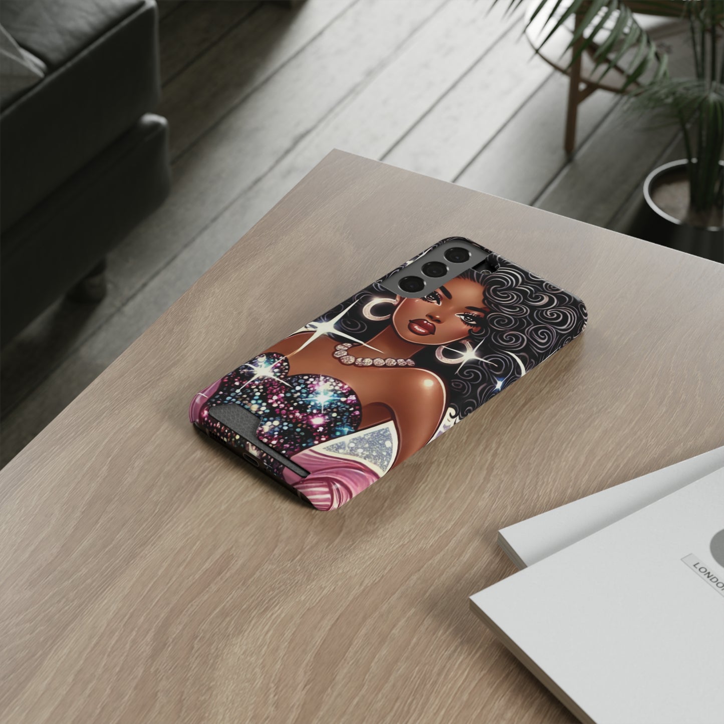 "Gorgeous" - Phone Case With Card Holder - Creatively Designed Shop