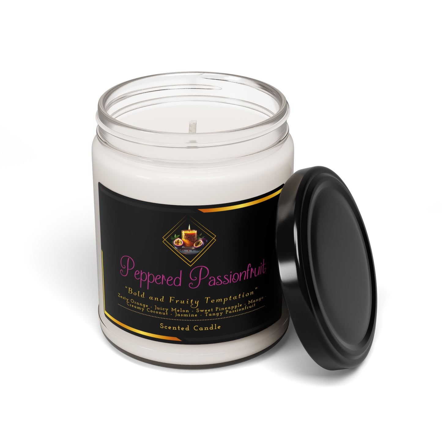 Peppered Passionfruit - Scented Soy Candle, 9oz - Creatively Designed Shop