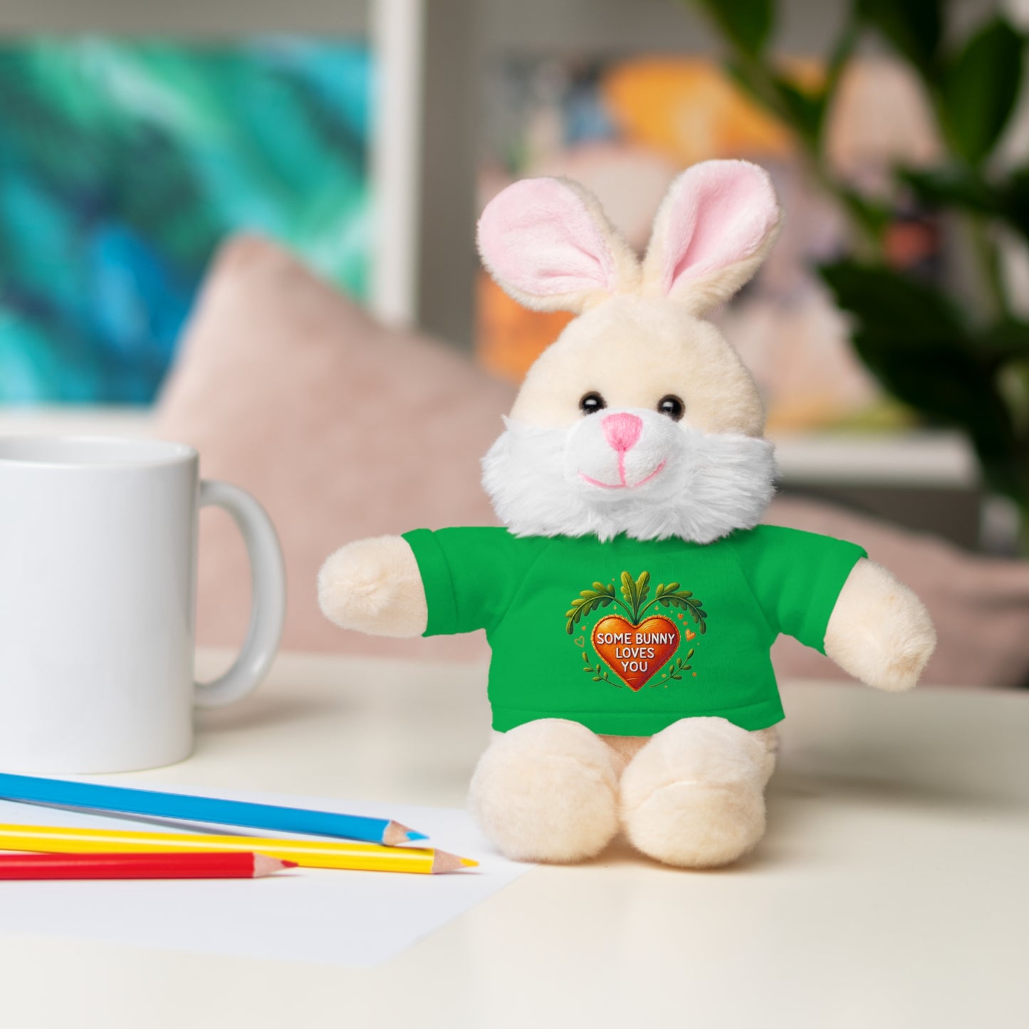 'Some Bunny Loves You' - Stuffed Bunny with Tee - Creatively Designed Shop