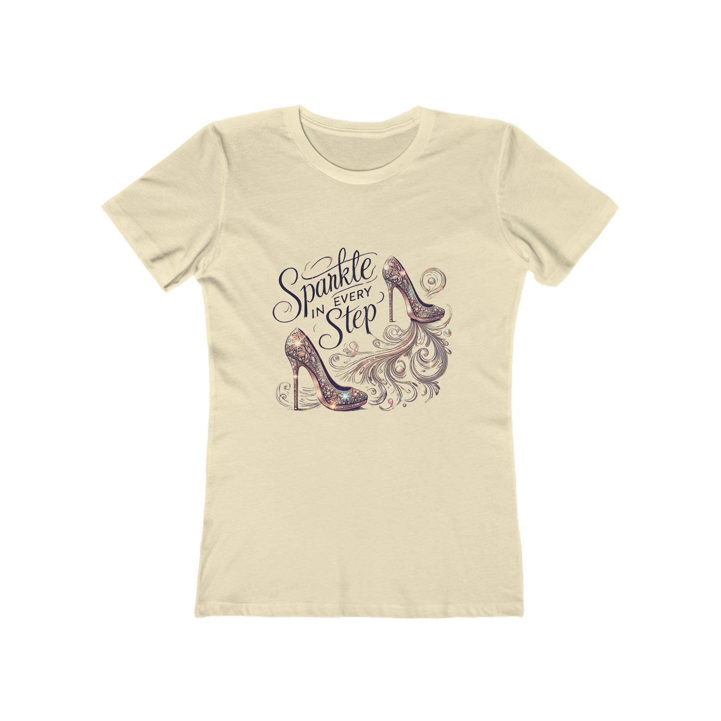 Sparkle In Every Step - The Boyfriend Tee for Women - Creatively Designed Shop