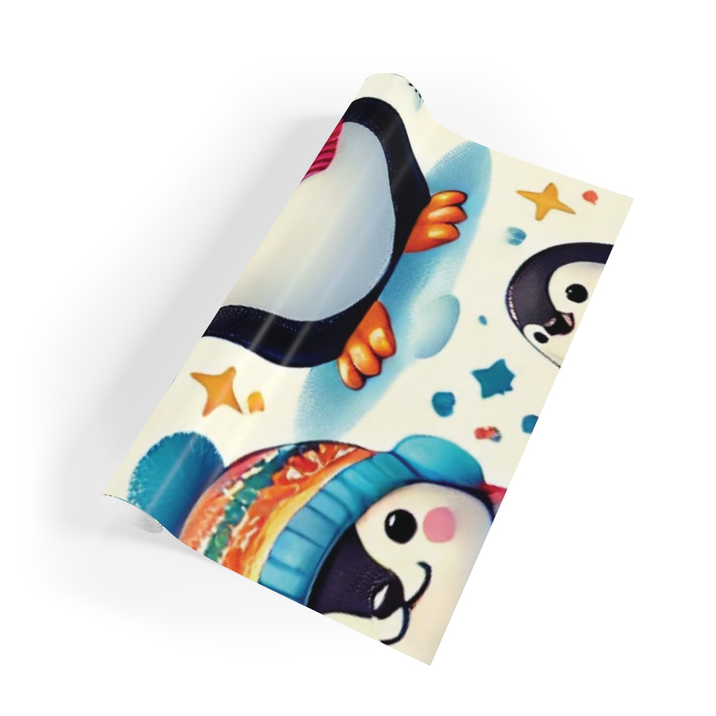 Penguins & Polar Bears - Gift Wrapping Paper Rolls, 1pc - Creatively Designed Shop