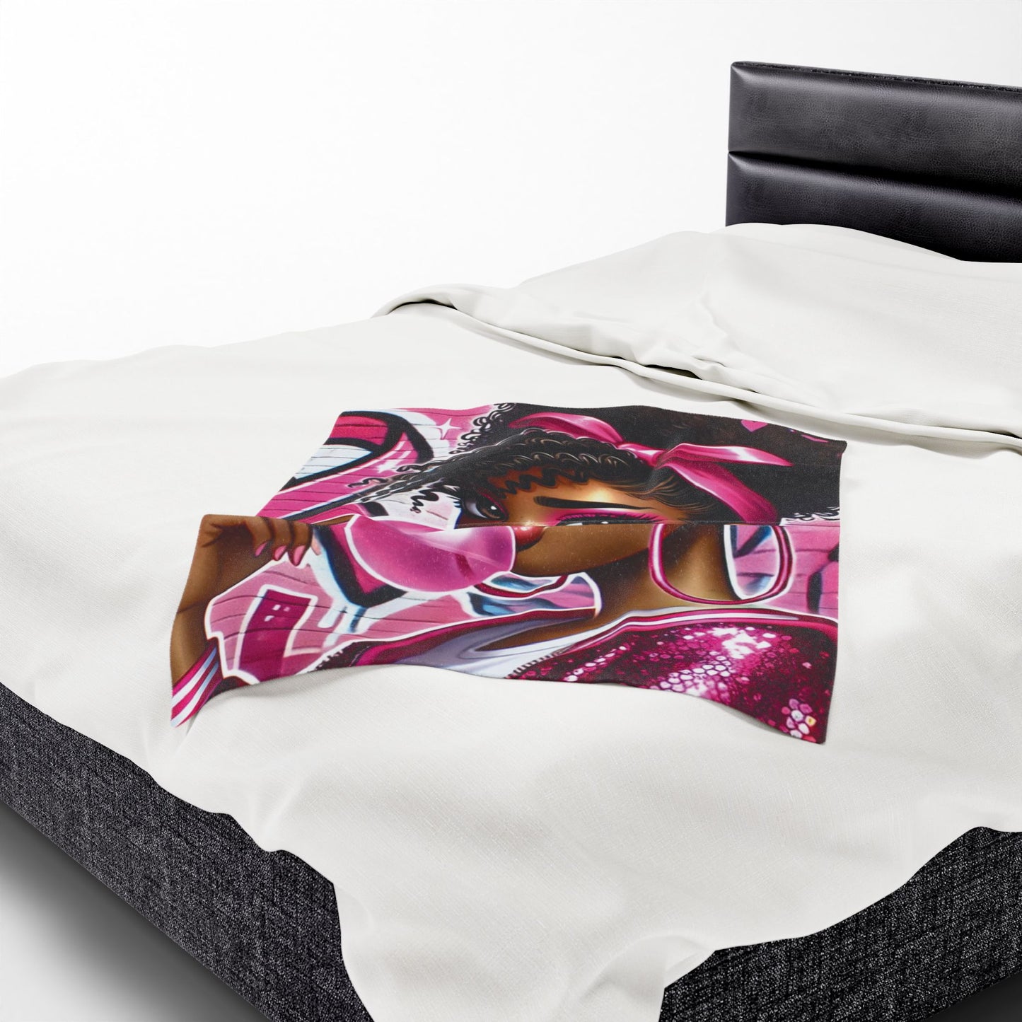 Pink Attitude - Velveteen Plush Blanket