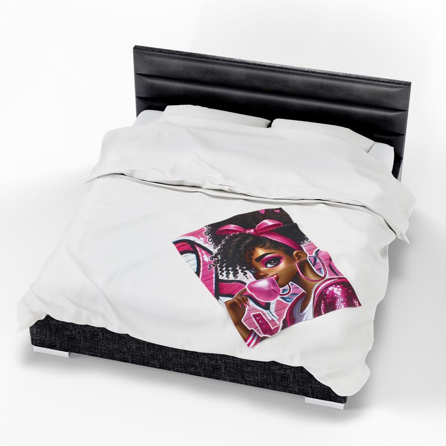 Pink Attitude - Velveteen Plush Blanket