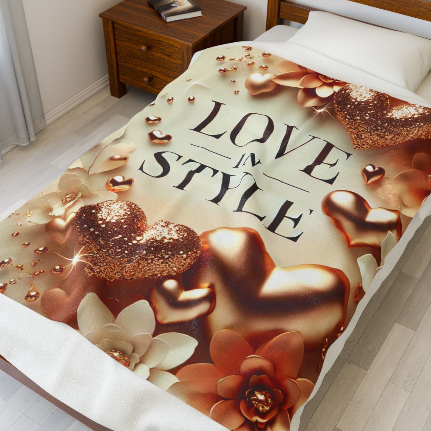 Love In Style - Velveteen Plush Blanket