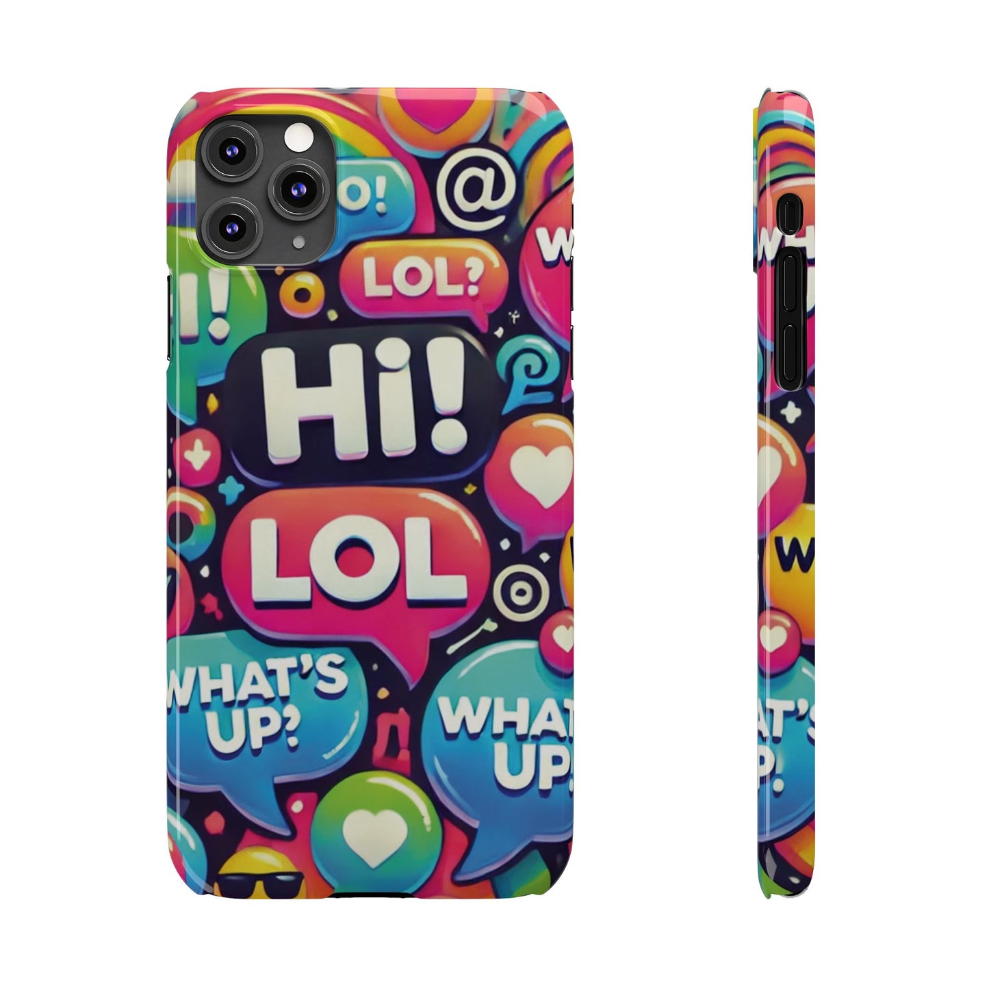 "Text Bubbles" - Slim Phone Cases - Creatively Designed Shop