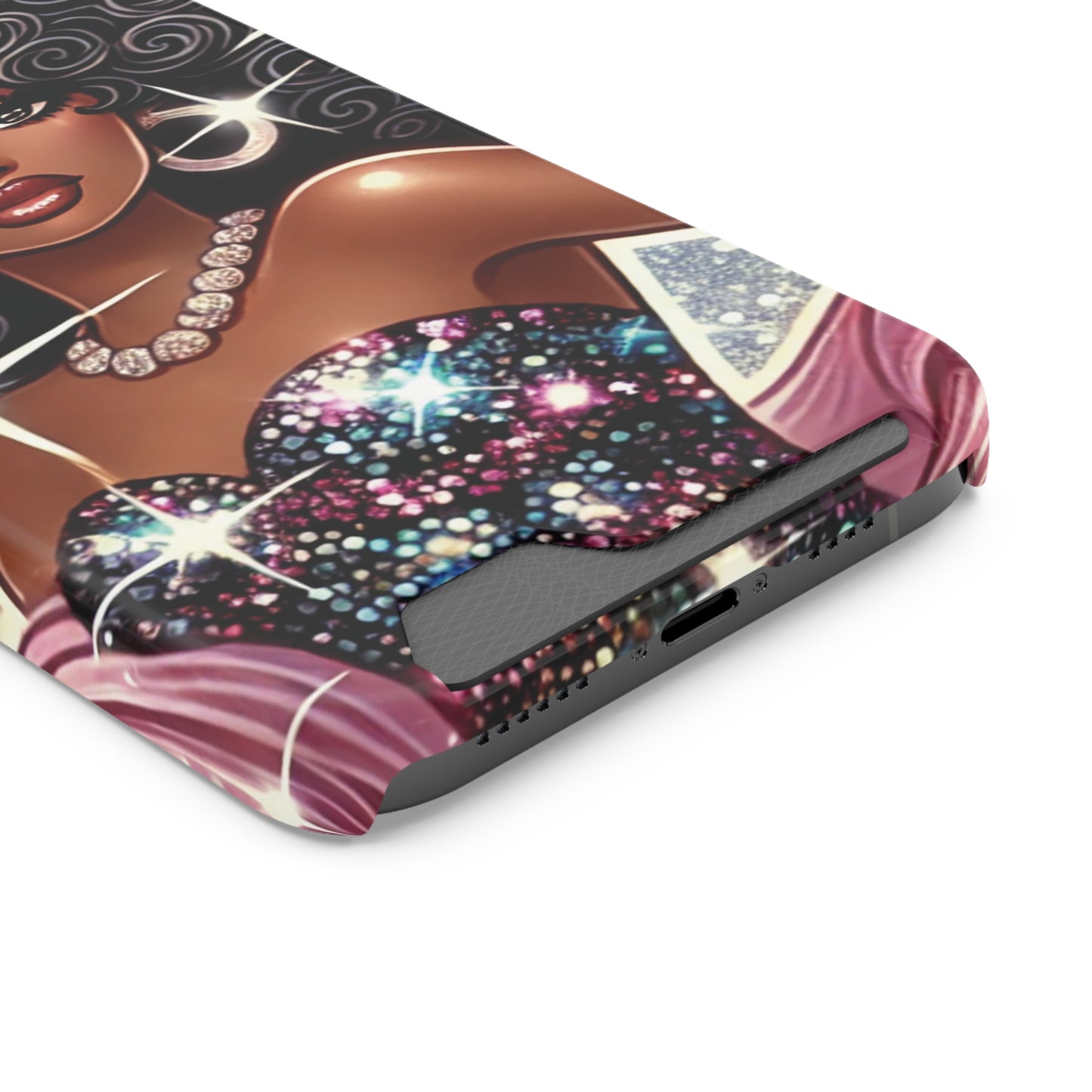 "Gorgeous" - Phone Case With Card Holder - Creatively Designed Shop