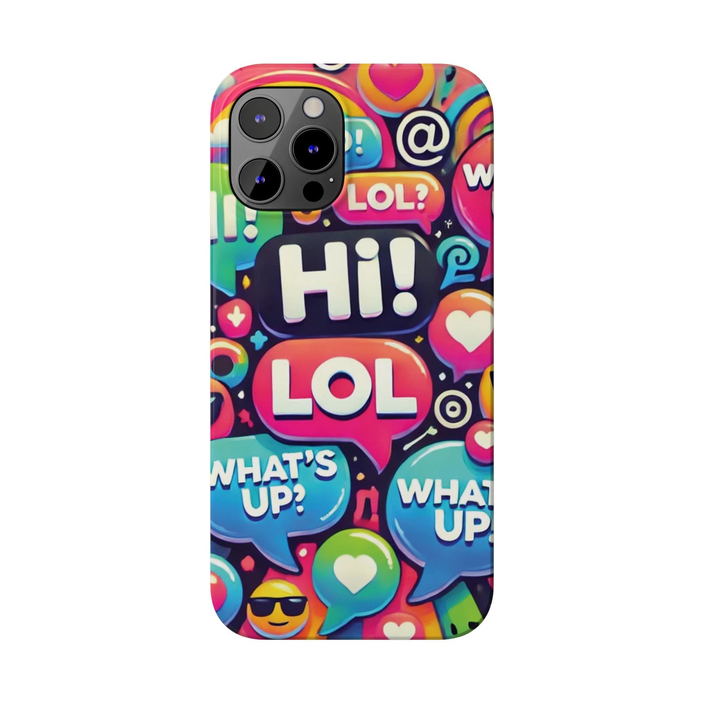 "Text Bubbles" - Slim Phone Cases - Creatively Designed Shop